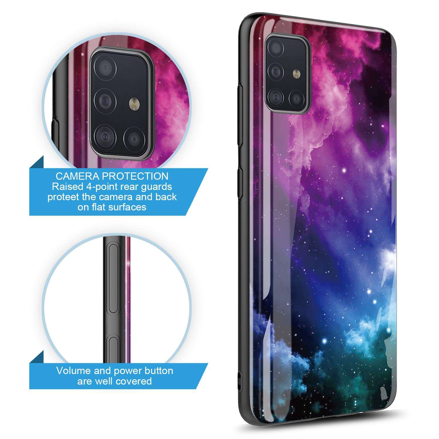 GORGCASE for Samsung Galaxy A71 5G [Not for Verizon A71 5G UW] CASE, Ultra Slim Graphic IMD Design Anti-Scratch Shook-Proof Hybrid PC TPU Bumper Armor Cute Girls Women Drop Protective Cover Feather 3