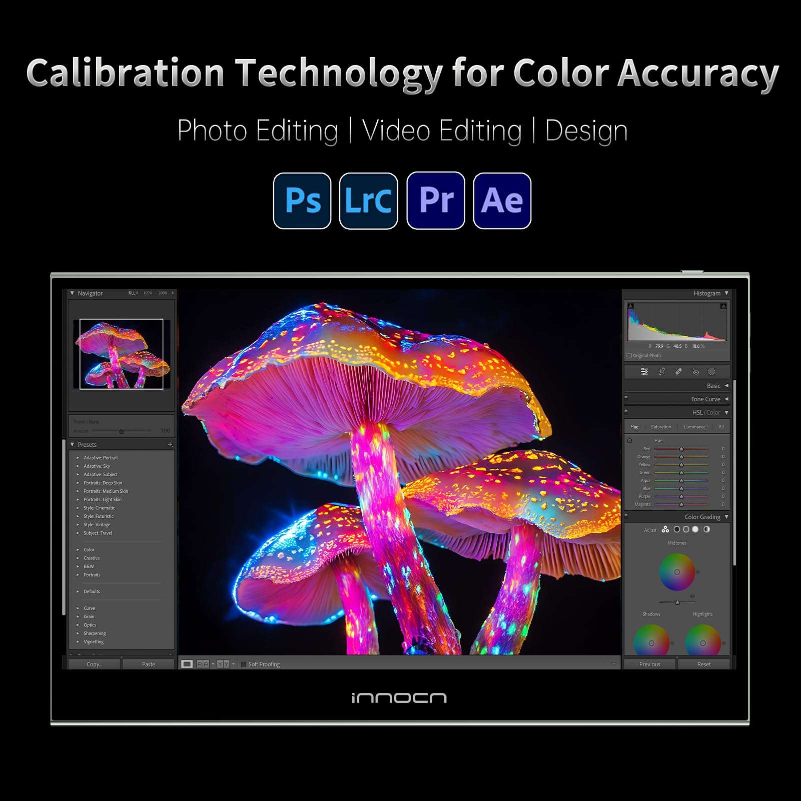 INNOCN 15.6 inch Portable Monitor 15A1F | OLED | 1080P FHD | USB C, HDMI | Laptop Monitor, Computer Display, Gaming Monitor | HDR, Detachable Stand, Speakers 3
