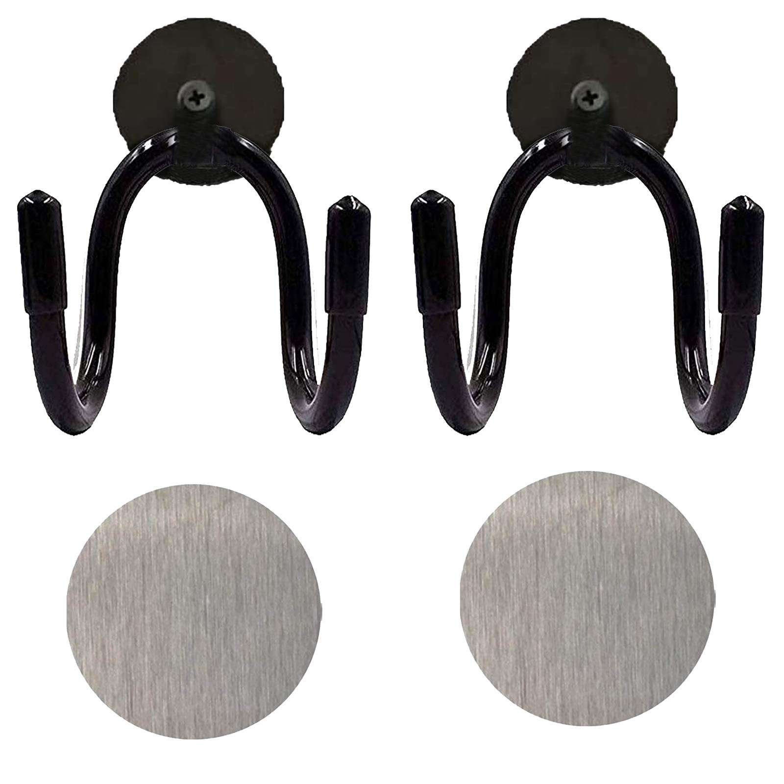 2 pack Universal (Adjustable) Kitchen Sink Magnetic Holder - for Sponges, Scrubbers, Kitchen, Bathroom - for stainless steel sink,ceramic sink, Granite stone sink, etc.