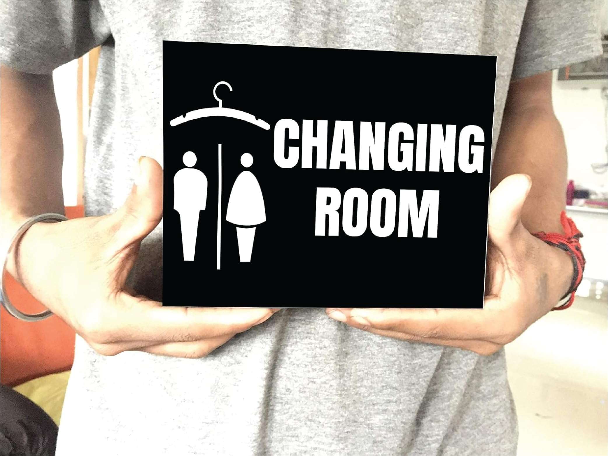 SIGN EVER Dress Changing Room Sign Board For Auditorium Shops Beauty Parlour Company Office Restaurant Hotel Shopping Mall Commercial Signage Boards School Collage Club L x H 22.00 Cm 16.00 Cm 3
