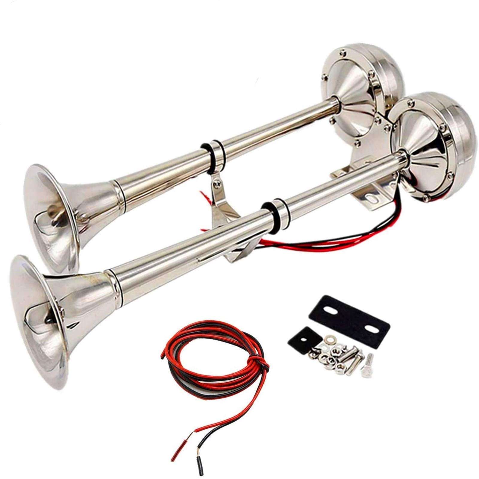 Viping Horn Electric Horn for 24V Vehicles - Marine, Car, Trucks & More - Stainless Steel 304, 150DB Loud Speaker
