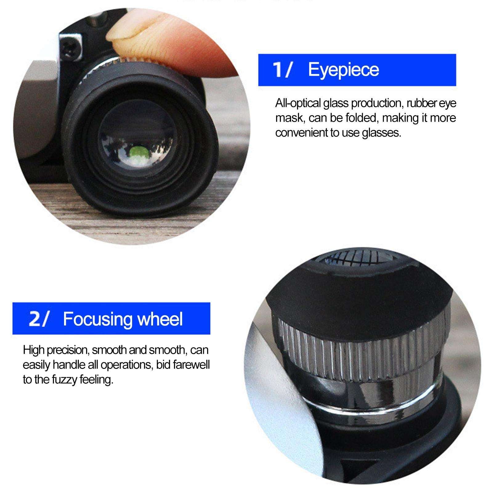 HD Mini Pocket Telescope, Portable Monocular Telescope, Low Light Night Vision, Adjustable Telescope for Bird Watching Travelling Hunting 5