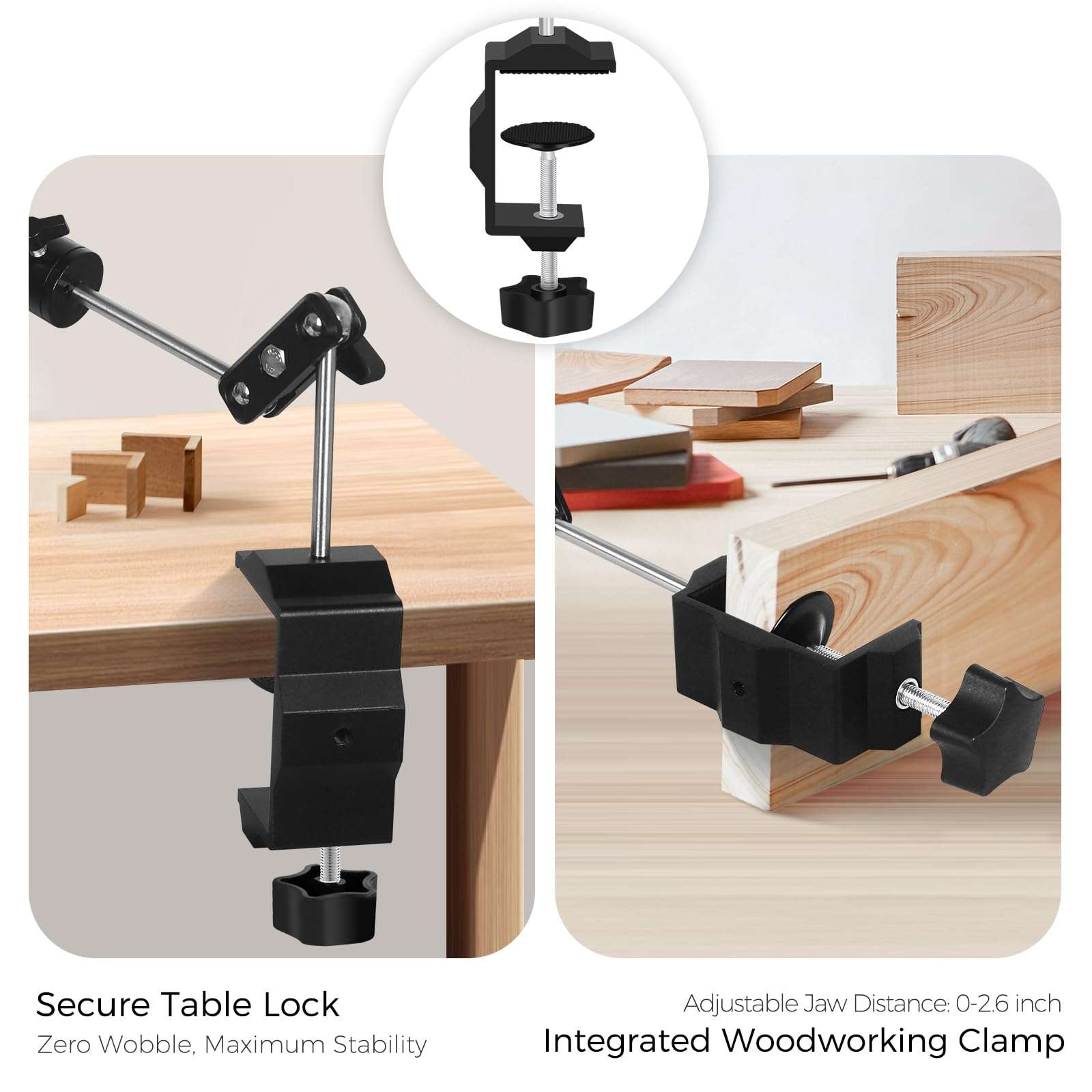 Helping Hands Soldering Clamp with 16" Flexible Arm, 360° Rotating Bracket- Adjustable Clamps for Hold Hot Air Guns, PCB, Welding, DIY, Repairs, and Craft Projects 5