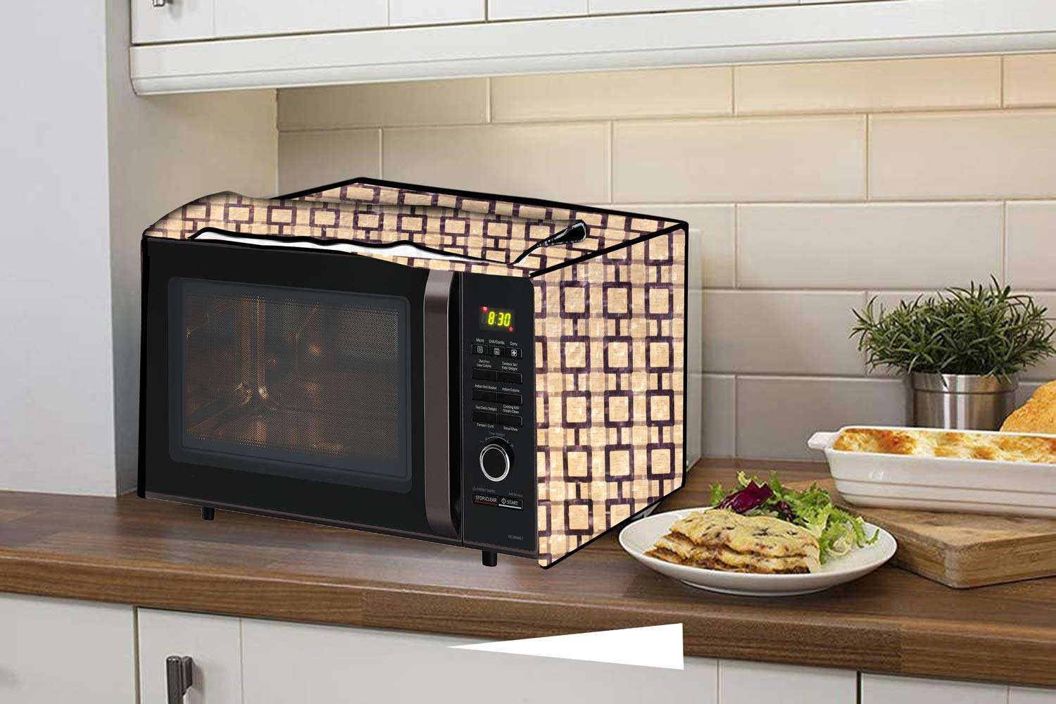 Stylista Microwave Oven Cover for Whirlpool 20 L Solo Magicook 20SW (Free Fridge/Oven/Wardrobe Handle Cover) 4