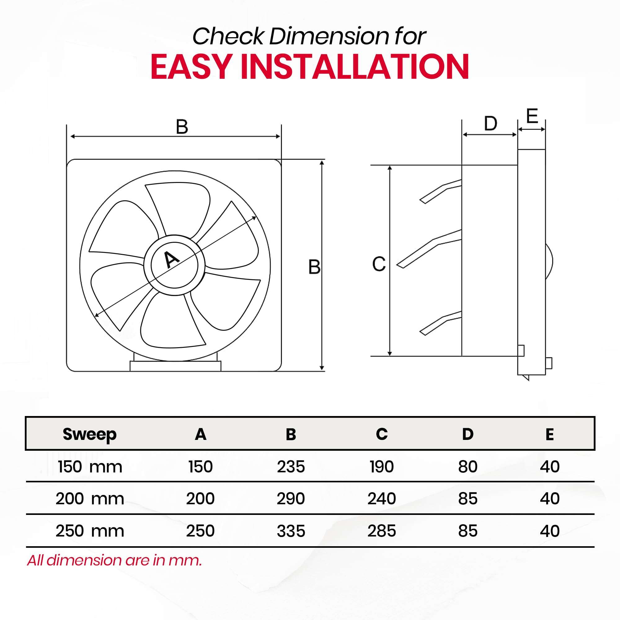 Colorbot Ecoz BLDC Exhaust Fan 250mm (10 inches) for Bathroom, Kitchen | 18W | Installation-Square Cut (285mm) | Low Noise | Easy to Clean | 100% Copper Motor | 3 Years Warranty (Arctic White) 3