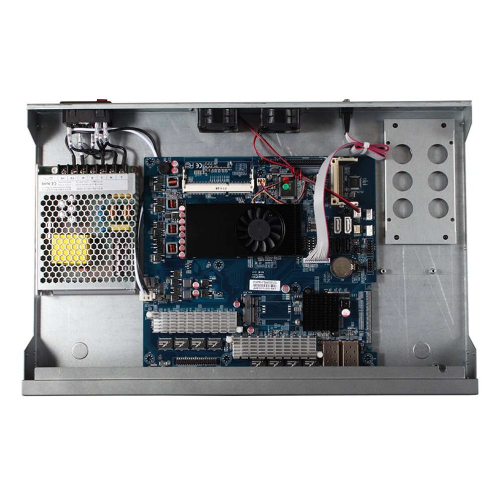 1U Firewall,Network Security Appliance Intel Celeron 2117u 10 Ports 8 Intel 82583V Gigabit Ethernet 2 Intel Optical SFP R7(2G RAM 32G SSD) 3