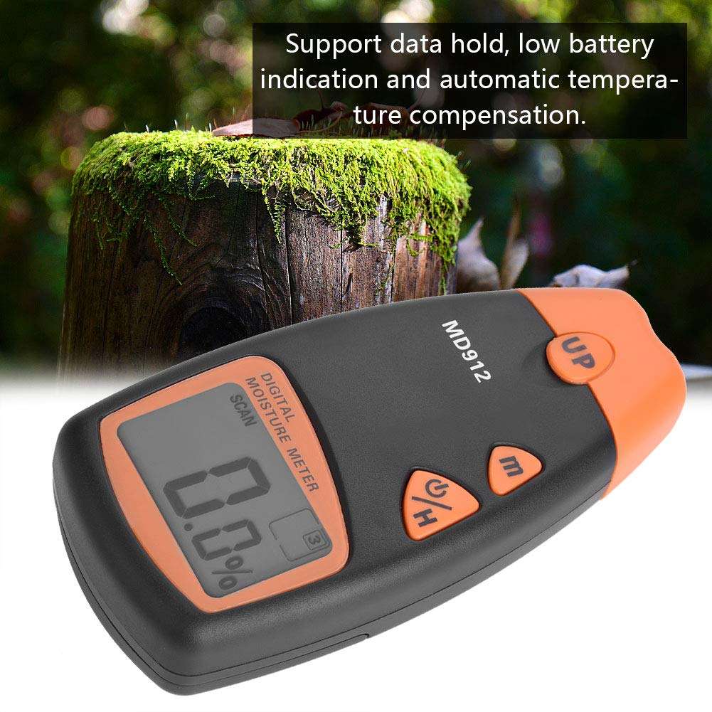 Water Leak Light to Display The Moisture Tester Wood Moisture Meter LCD 2 4-Pole Moisture with Handbag for Wood Building Material Firewood Walls Paper Floor 2