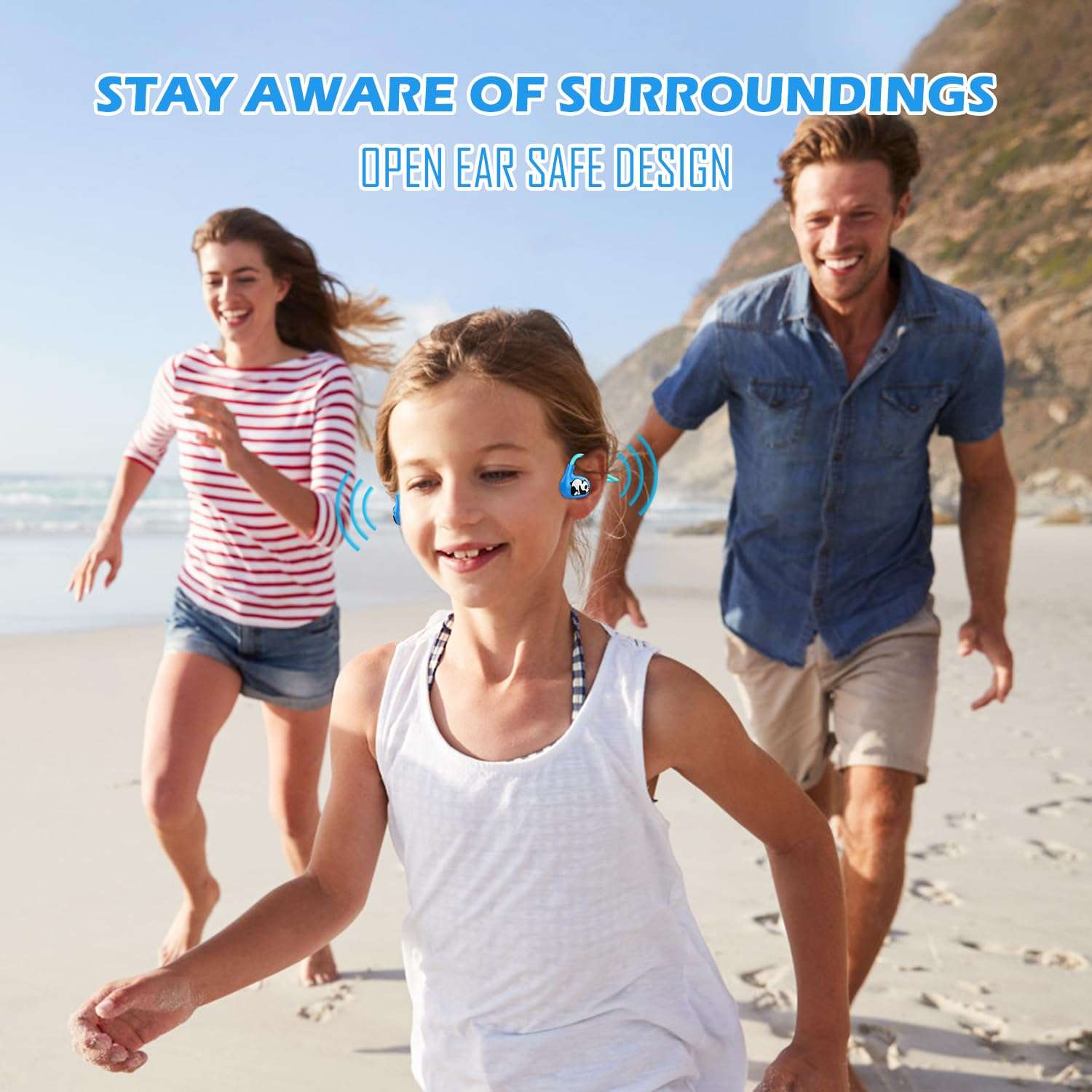 Seflorgo Kids Headphones Wireless, Safe 85db Volume Limit, Latest Bluetooth V5.4, Open Ear Headphones with Mic for School Tablet Car Trip Flight, Cute Panda Earphones for Boys and Girls 5