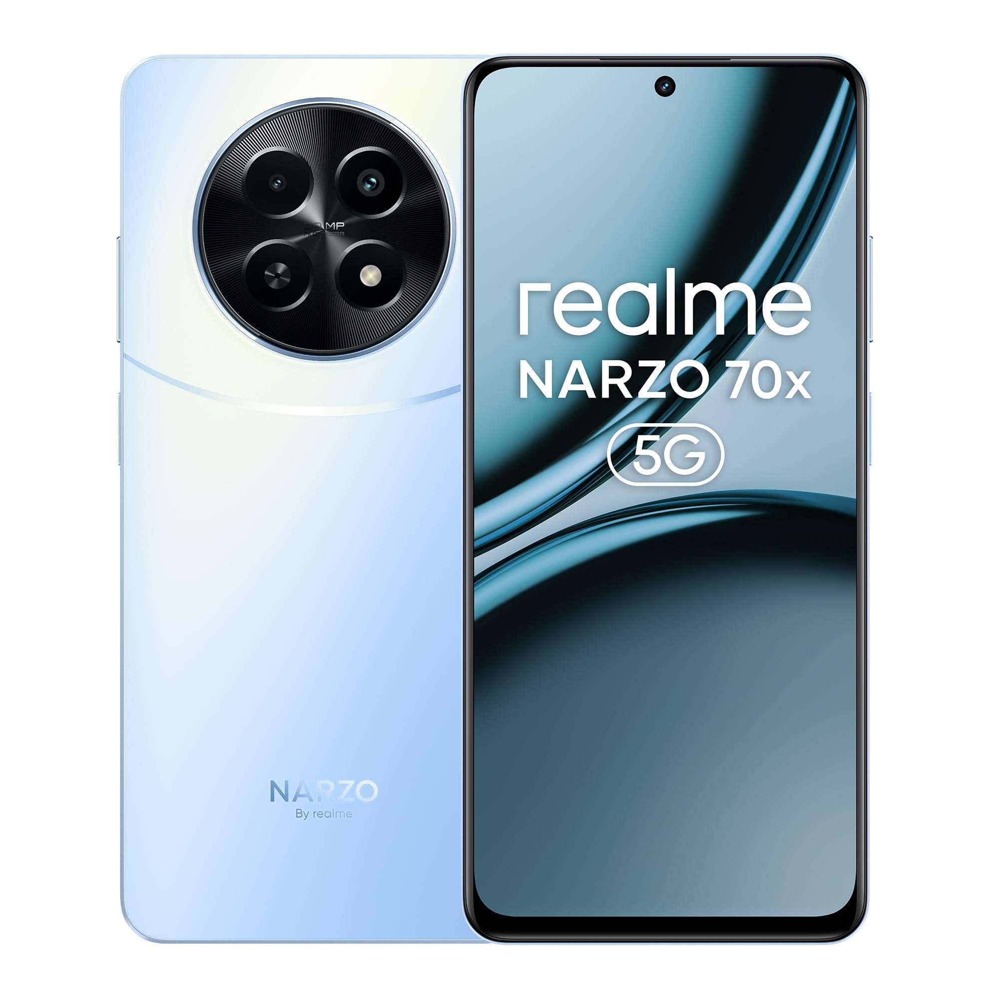 realme NARZO 70x 5G (Ice Blue, 8GB RAM,128GB Storage)|120Hz Ultra Smooth Display|Dimensity 6100+ 6nm 5G|50MP AI Camera|45W Charger in The Box 1