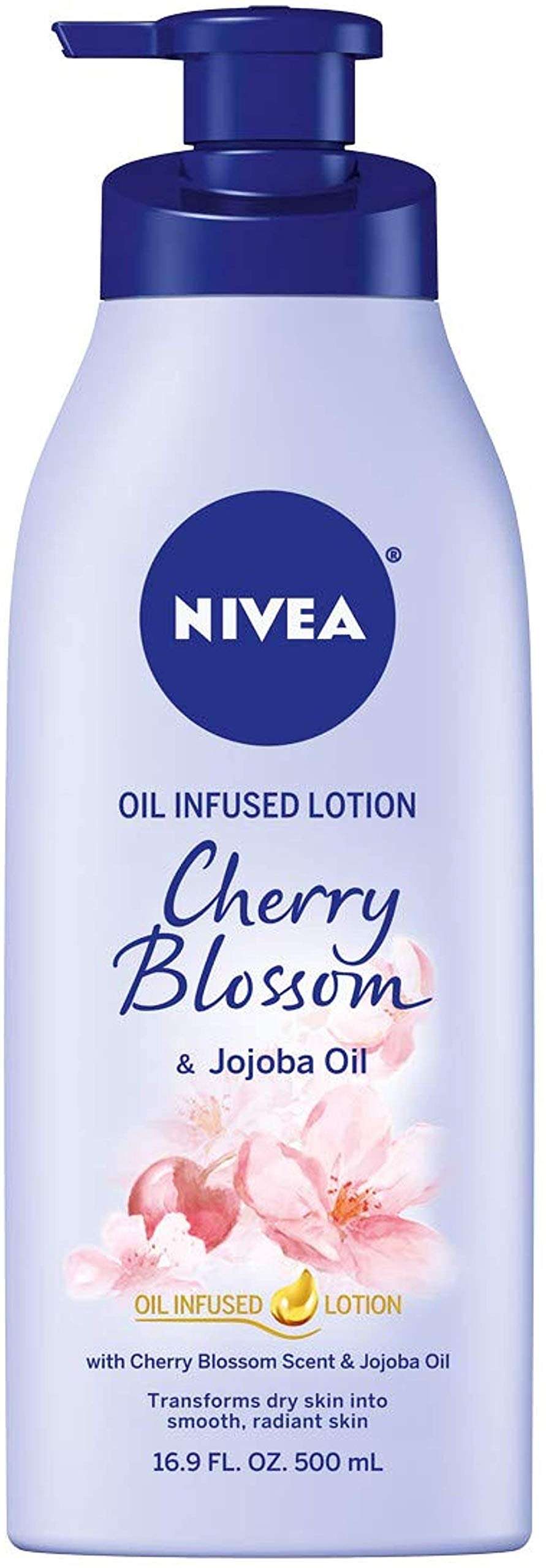 NIVEA Oil Infused Cherry Blossom and Jojoba Oil Body Lotion,499.8 ml (Pack of 1) 1