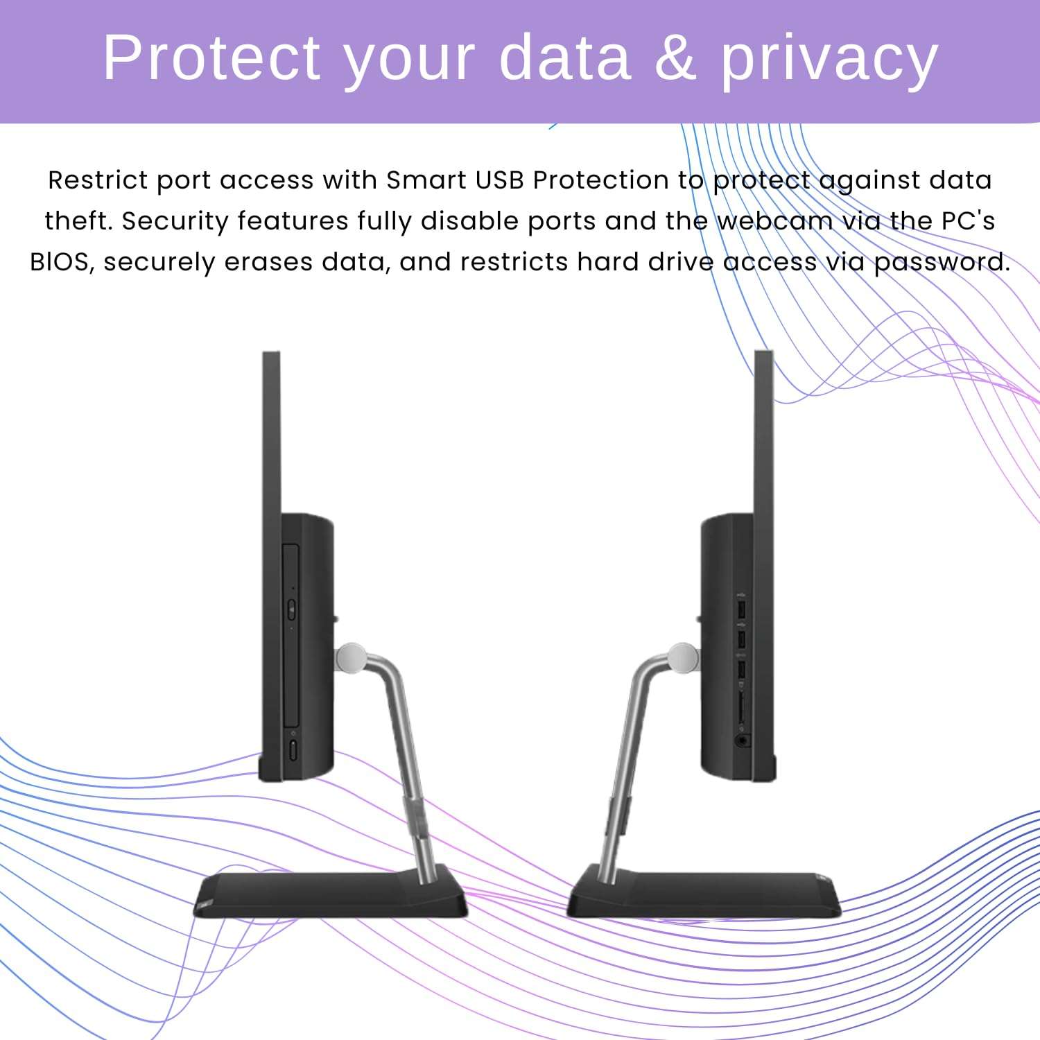 Lenovo V30a 21.5" FHD Business All-in-One, Intel Core i3-1005G1, 16GB RAM, 256GB PCIe SSD, SD Card Reader, DVD-RW, Wired KB & Mouse, HDMI, Wi-Fi, Bluetooth, Webcam, Windows 11 Pro, Black 5