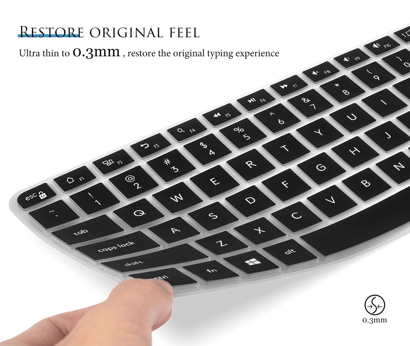 Keyboard Cover for Logitech MK470 Slim Wireless Keyboard, Logitech MK470 Bluetooth Multi-Device Keyboard Skin Protector - Black 4