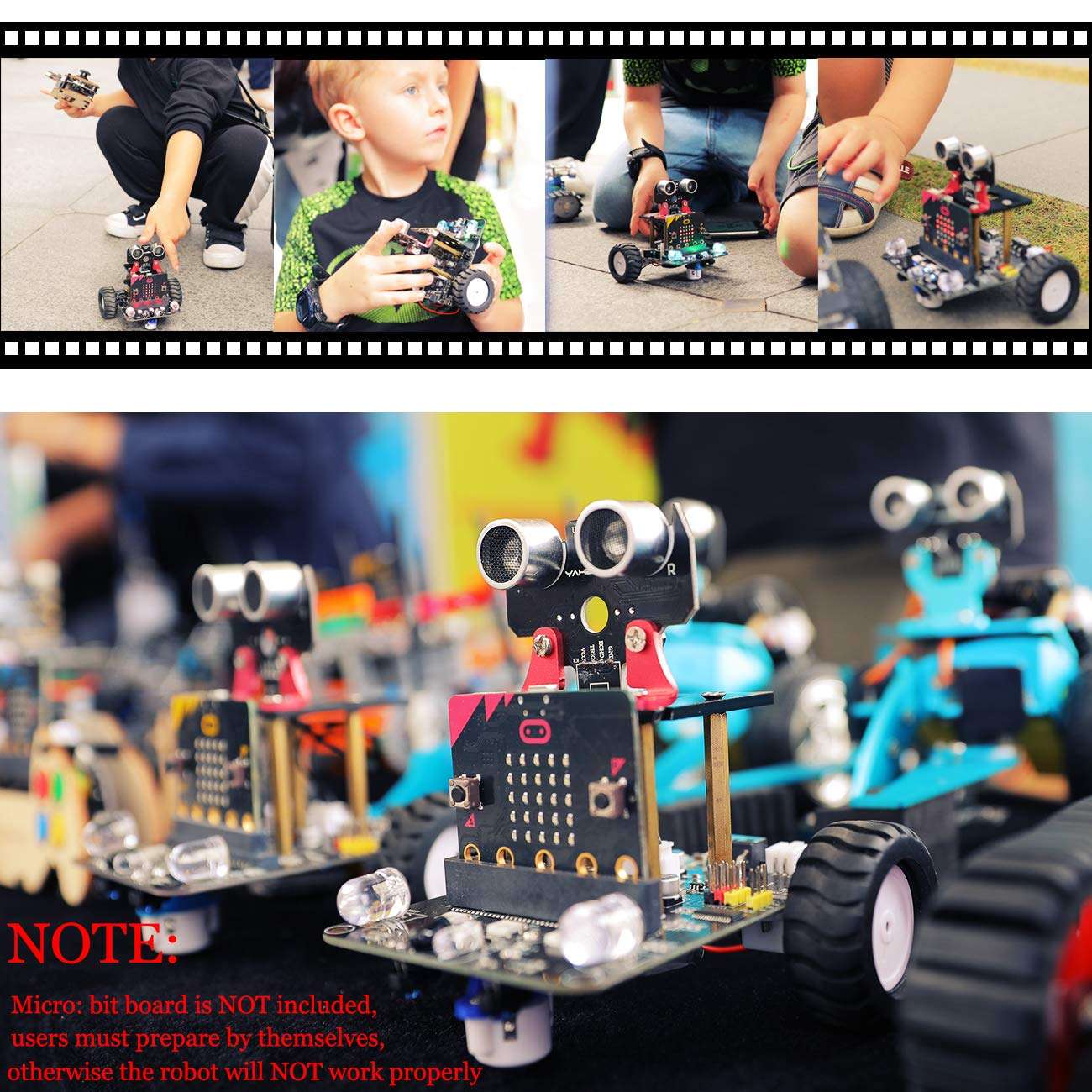 Yahboom STEM Education BBC Micro:bit Coding Robot Car Kit for Kids to Programmable DIY Toys for 12+ (Without Micro:bit) 3