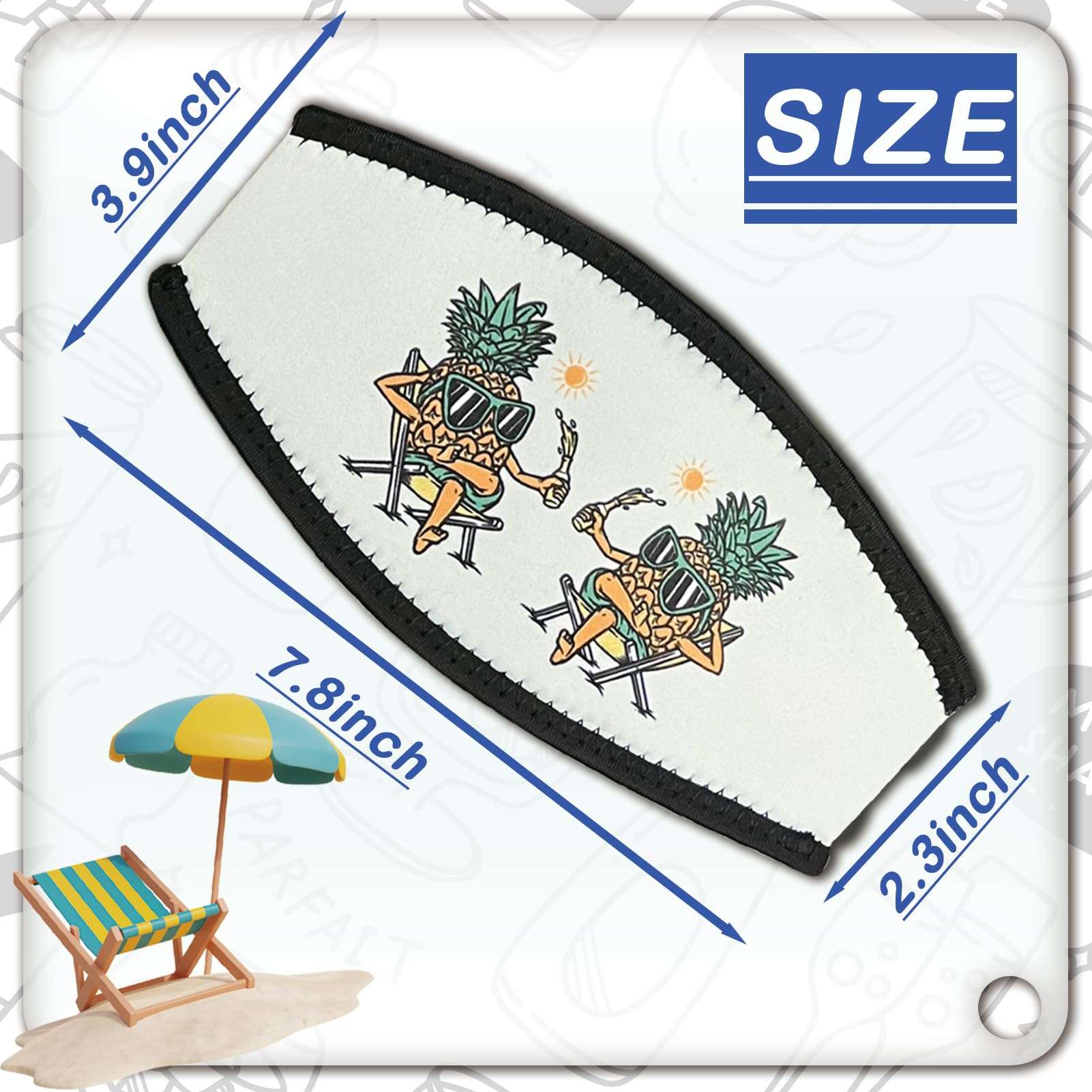 Tailoreadily 4 Pack Diving Mask Slap Straps Cover, Neoprene Snorkel Mask Strap for Men and Women, Swimming Waterproof Dive Mask Straps Hair Protector, Water Sports Diving Glasses Strap Covers 3