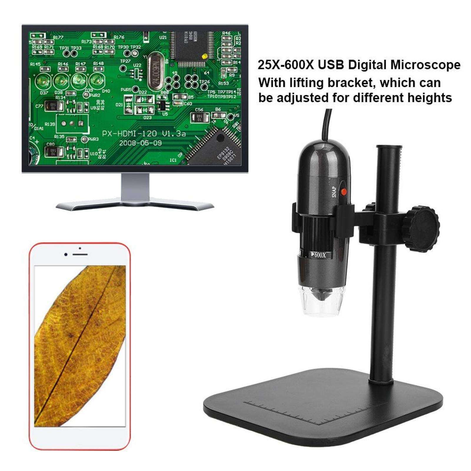 Microscope, Reliable 8 White LED Lights S04 Microscope with Lifting Bracket for Industry for Instrument 4