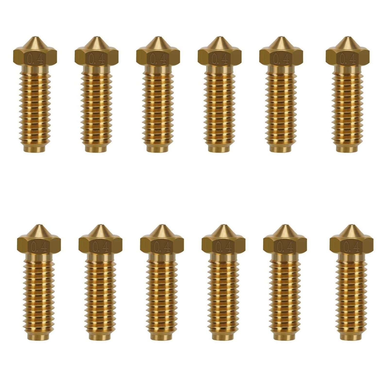 KOYOFEI 12PCS Brass Nozzles for Kobra 3, 3D Printer Parts High Speed 0.4mm Brass Nozzles Kit for Anycubic Kobra 3, Kobra 3 Combo 1
