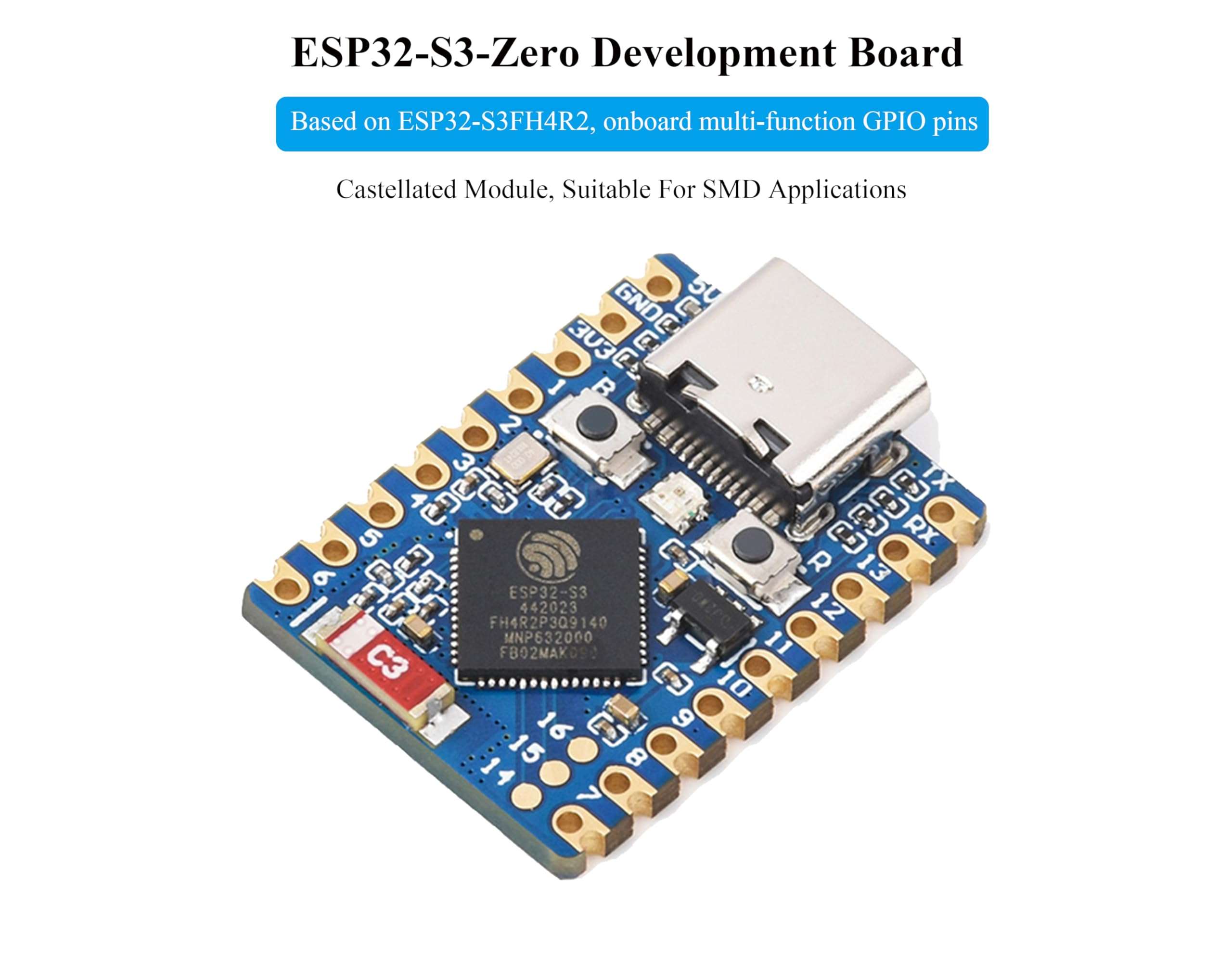 ESP32-S3 Mini Development Board, Based on ESP32-S3FH4R2 Dual-Core Processor 2