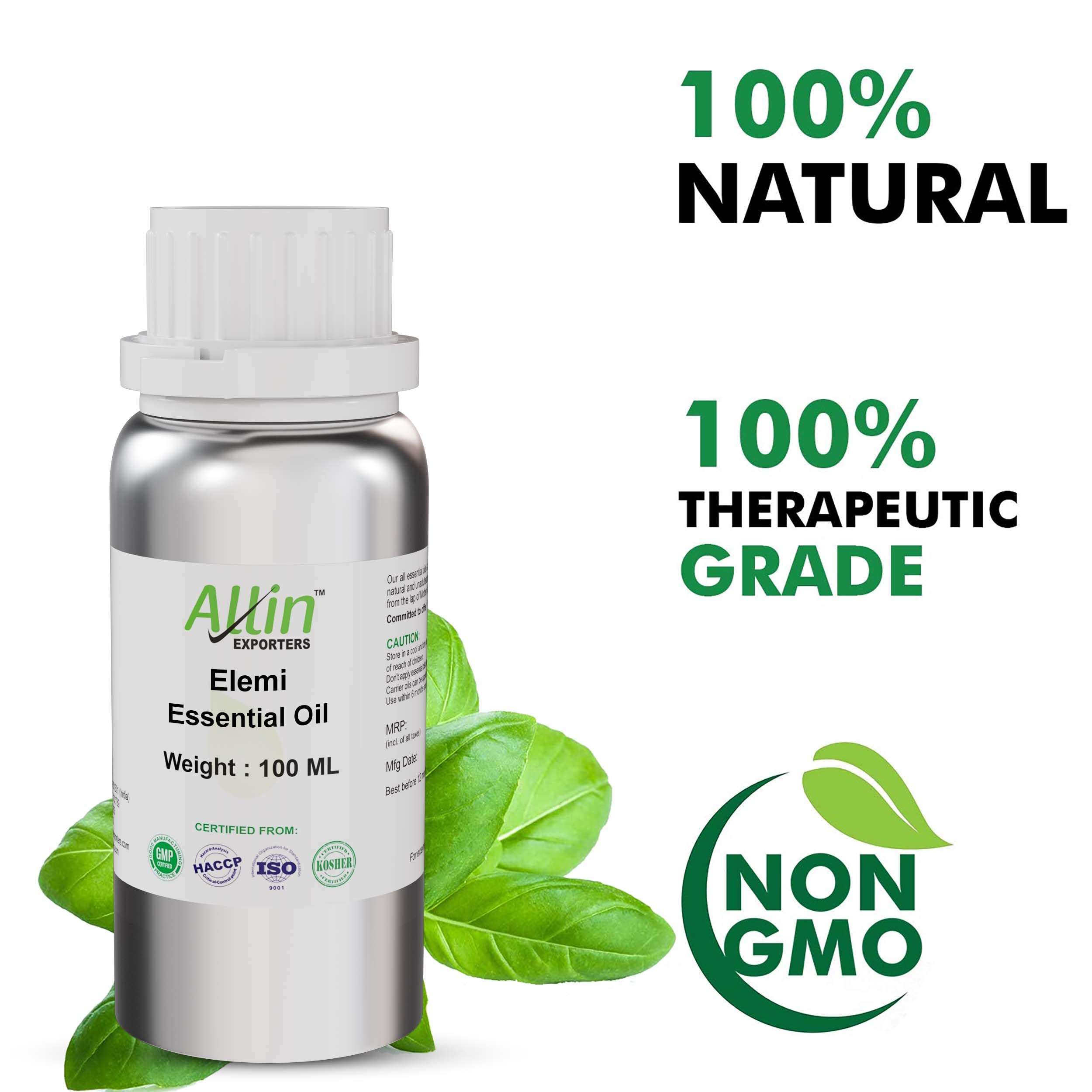 Allin Exporters Elemi Essential Oil Pure Natural Undiluted Organic Therapeutic Grade for Aromatherapy & Other Benefits (100 ML) 5