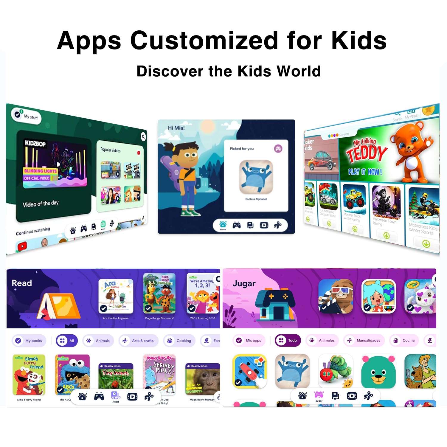 DOOGEE U9 Kid Tablet 2024 New, 10 inch HD Kids Tablet, 7GB+64GB/TF 1TB Quad Core, Android 13 Tablet for Kids 3-7 with 5060mAh | WiFi-6 |BT 5.0| Dual Camera |OTG| Widevine L1-Purple 6