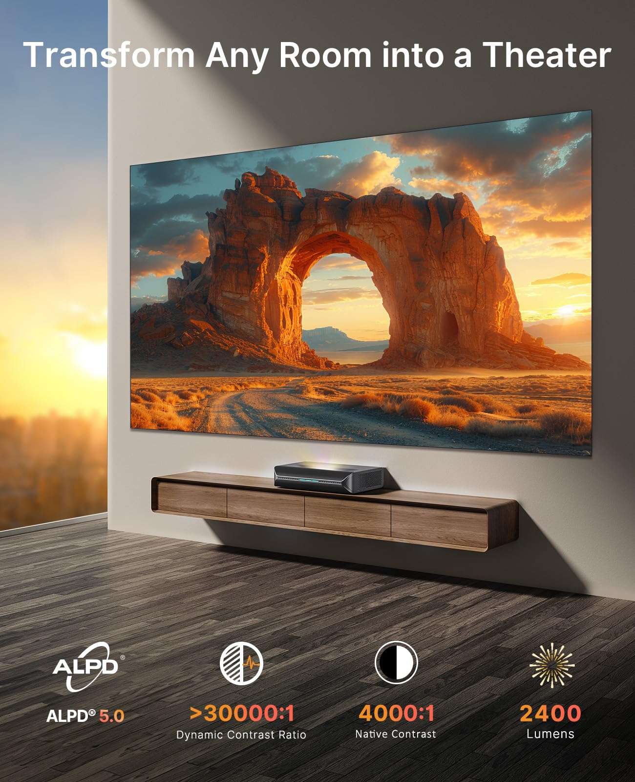 NexiGo Aurora Pro MKII Bundle, 4K Tri-Color Laser UST Projector, Scene Adapt Engine with Dynamic Iris & Laser Dimming, 0.21:1, Dolby Vision & Atoms, HDR10+, Active 3D, with DLP Link 3D Glasses(2 Pack) 5