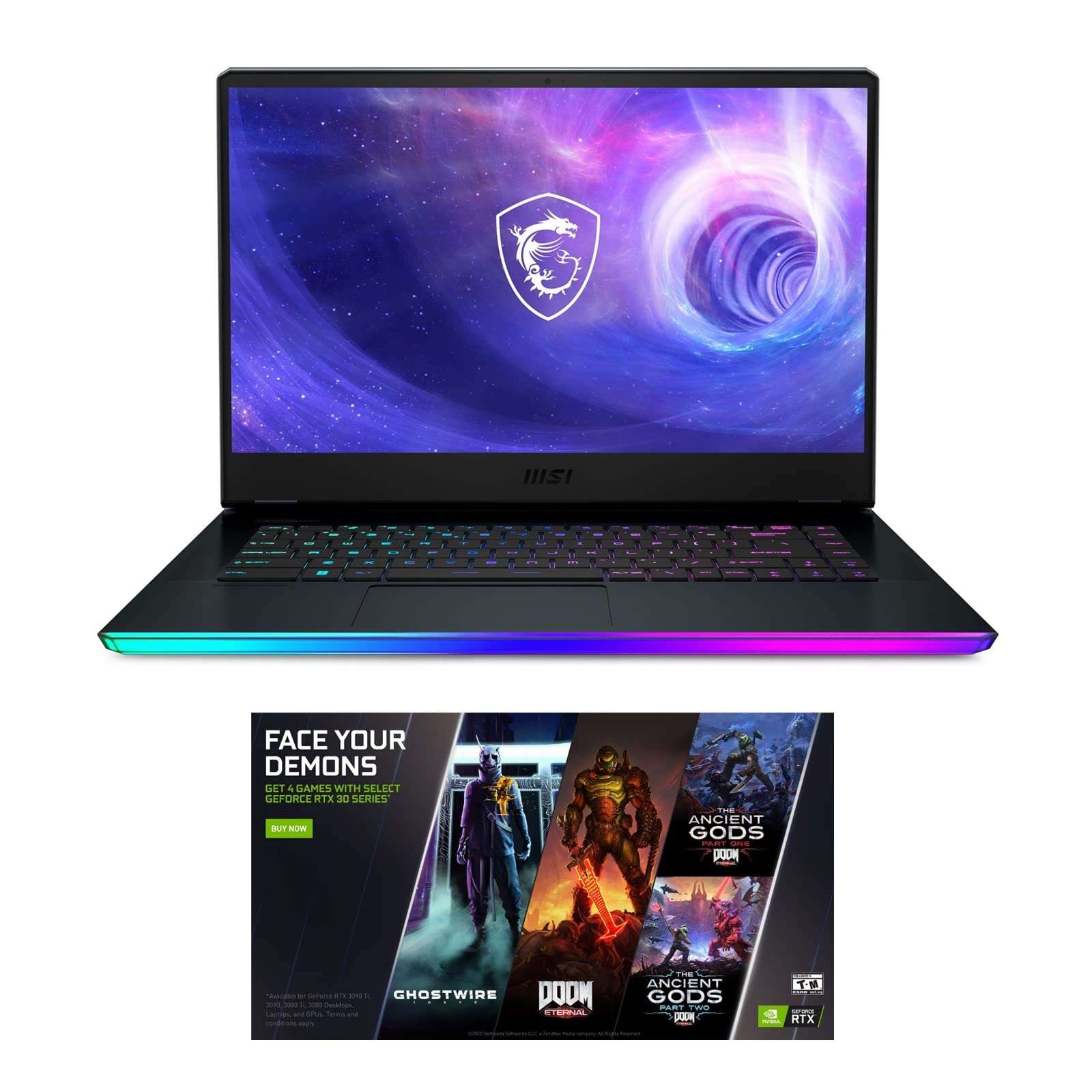 2022 MSI Raider GE66 12UHS-235 Enthusiast (i9-12900HK, 64GB RAM, 2TB NVMe SSD, RTX 3080Ti 16GB, 15.6" 4K UHD, Windows 11) Gaming Laptop 2
