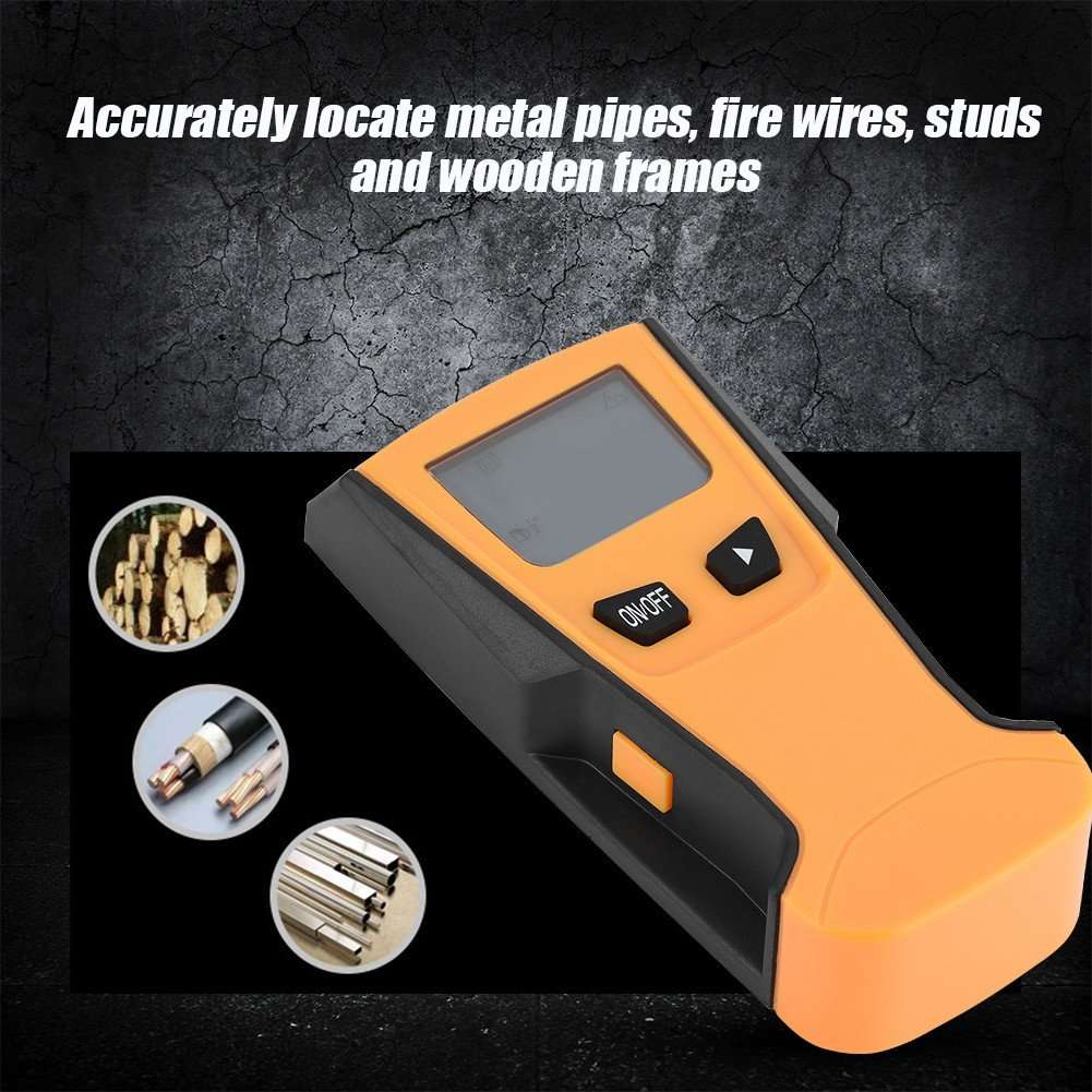 3 in 1 Live Wire Metal Detector Stud Wood Wall Center Scanner Finder Metal AC Tool Kit with LCD Screen 2