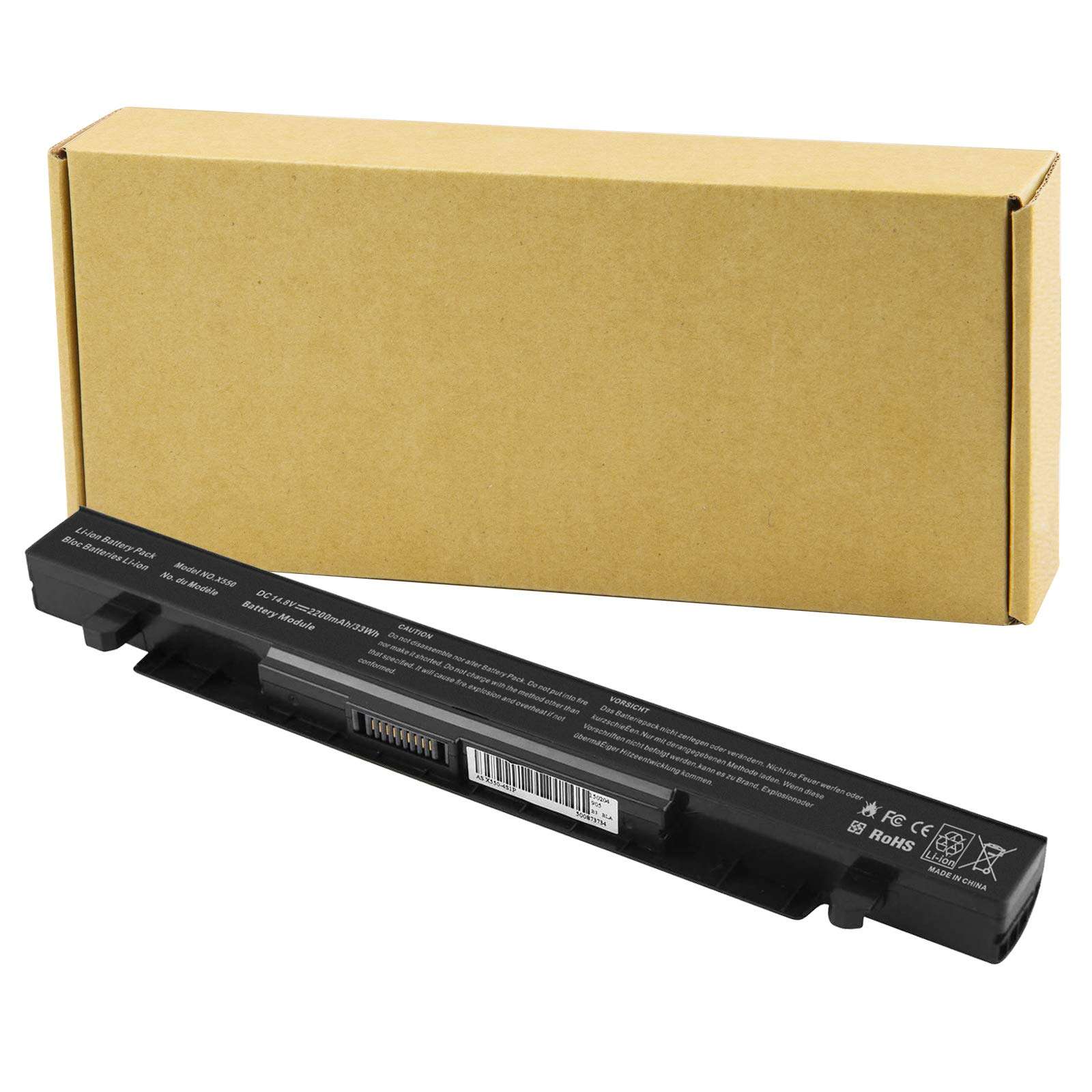 Futurebatt Laptop Notebook Battery for Asus X550 X550A X550B X550D X550L A41-X550 A550C,Asus A550 F550 F552 K450 K550 P450 P550 R409 R510 X452 X550 Series Batteries, 2200mAh/ 4 Cells 1