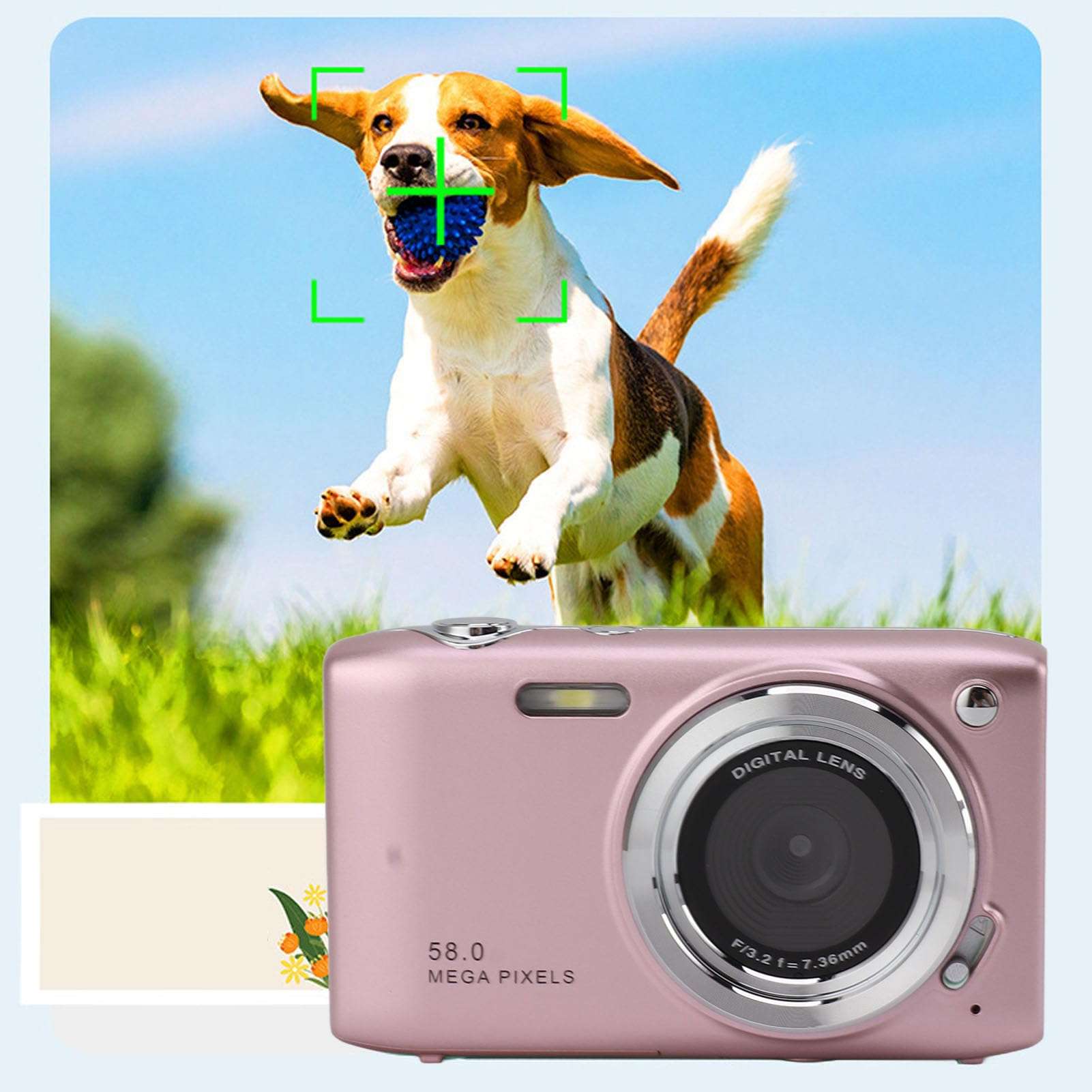 4K Digital Camera, 58MP 16X Zoom Autofocus Compact Camera with 2.88 Inch IPS Screen, Autofocus Capability, Pocket Camera for Travel Photography () 5