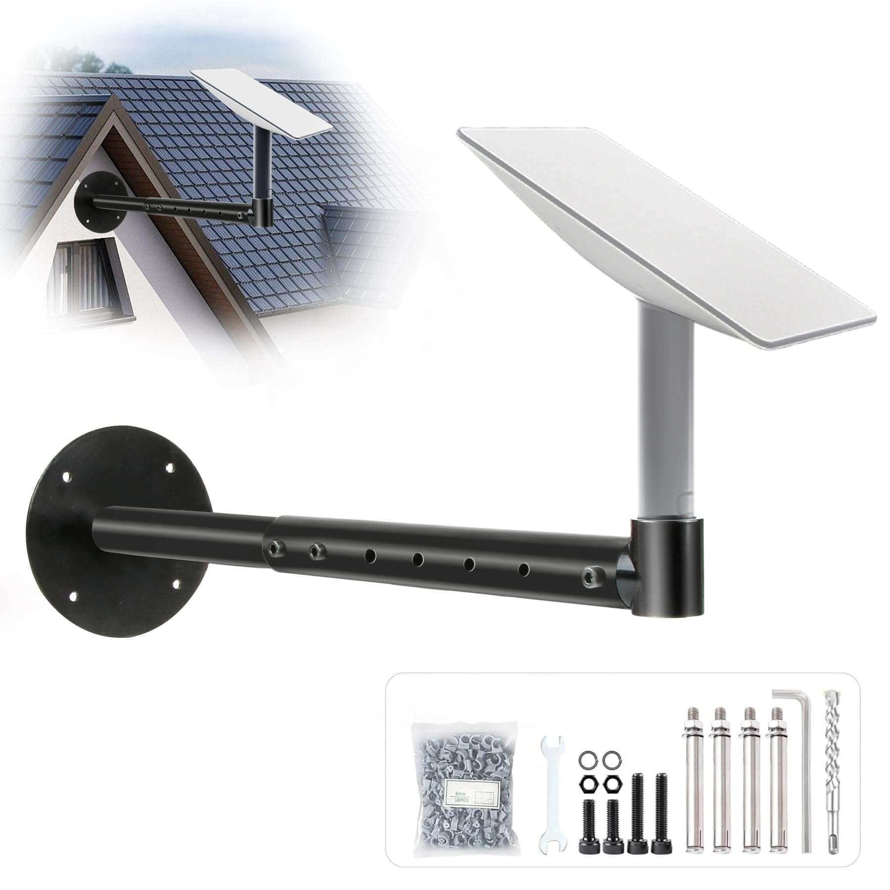 Wall Mount, Starlink Mounting Kit with Starlink Mount Adapter, Star Link Pole Mount, Starlink Roof Mount for Starlink Internet Kit Satellite 1