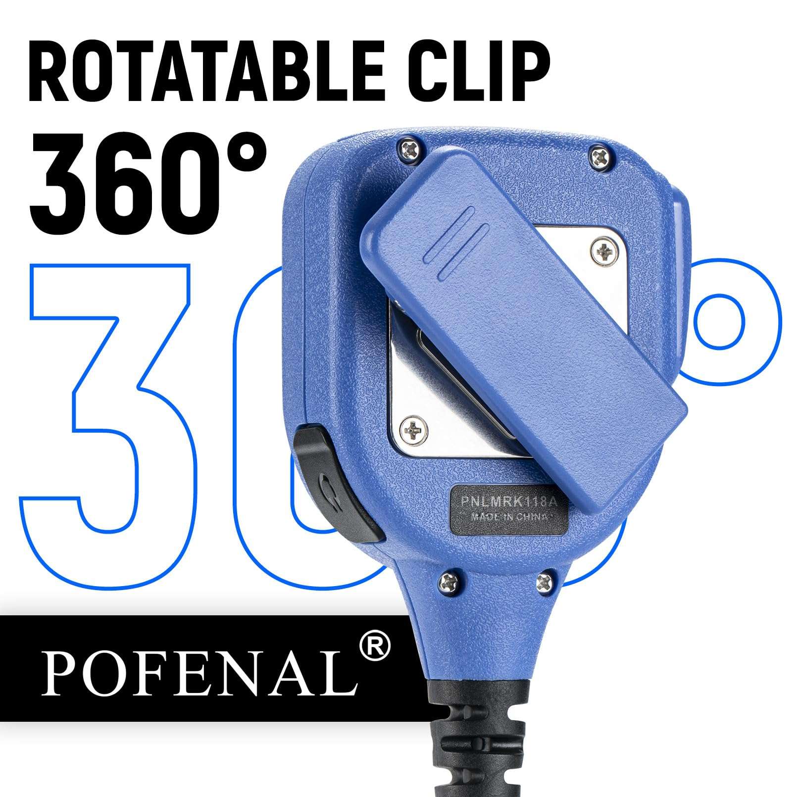 POFENAL Water-Proof Radio Microphone, Remote Shoulder MIC with 3.5mm Jack, Compatible with Motorola XPR6550 XPR7550 XPR7550e APX6000(Green) & 3.5mm Earpiece&1 Pack Large Green Earmolds 6