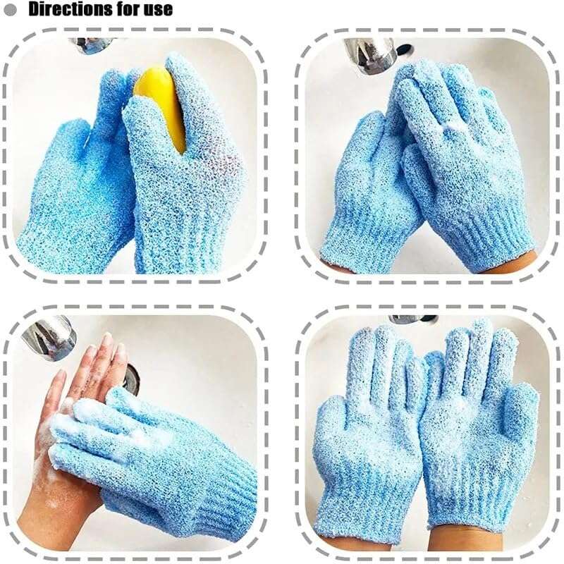 MobFest® Exfoliating Bath Gloves Tan Removal | Remove Dead Skin And Dirt | Deep Clean Exfoliating Glove - Multicolor (8) 5