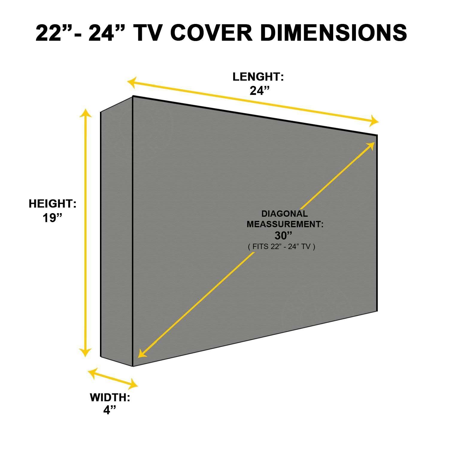 KHOMO GEAR Outdoor TV Cover with Clear Front Universal Weatherproof Protector for 22 - 24 Inch TV - Fits Most Mounts & Brackets 3