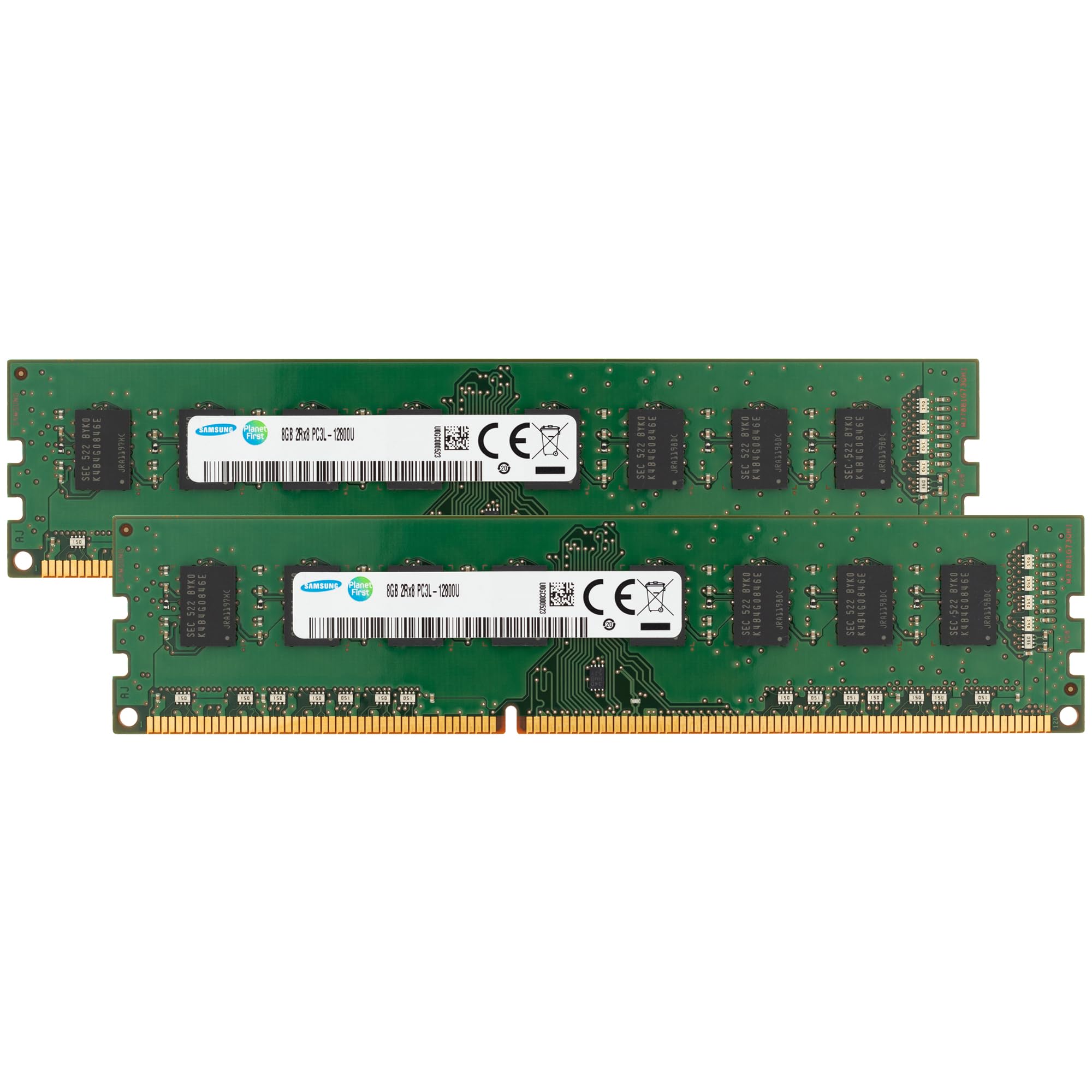 Samsung 16GB (2x8GB) DDR3/DDR3L 1600MHz PC3L-12800 (PC3-12800) CL11 UDIMM 2Rx8 Dual Rank 1.35V Non-ECC DIMM 240-Pin Desktop PC RAM Memory 1