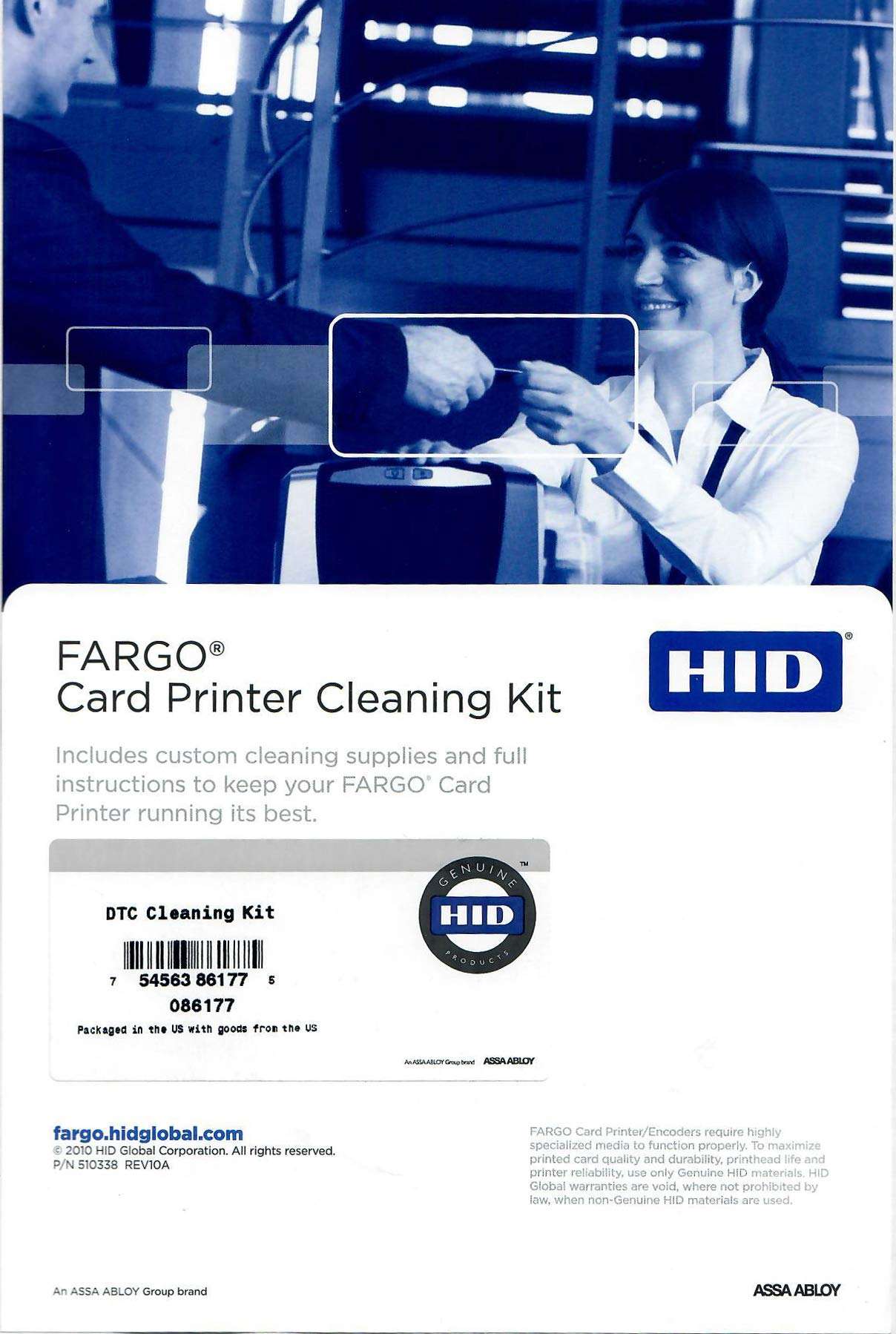 Card Imaging Cleaning Kit 86177 for DTC 1000, 1250e, 1500, 4250e, 4500e, C30, C50 Printers 5