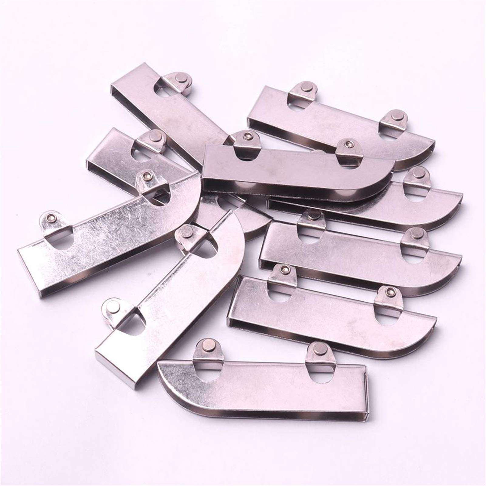 LJQSS Firm 10Pcs 60x23x6.5mm Glass Pulley Cabinet Sliding Door Roller Clamp Steel Wheel Pulley Mobile Counter Track Roller Accessories Durable 3