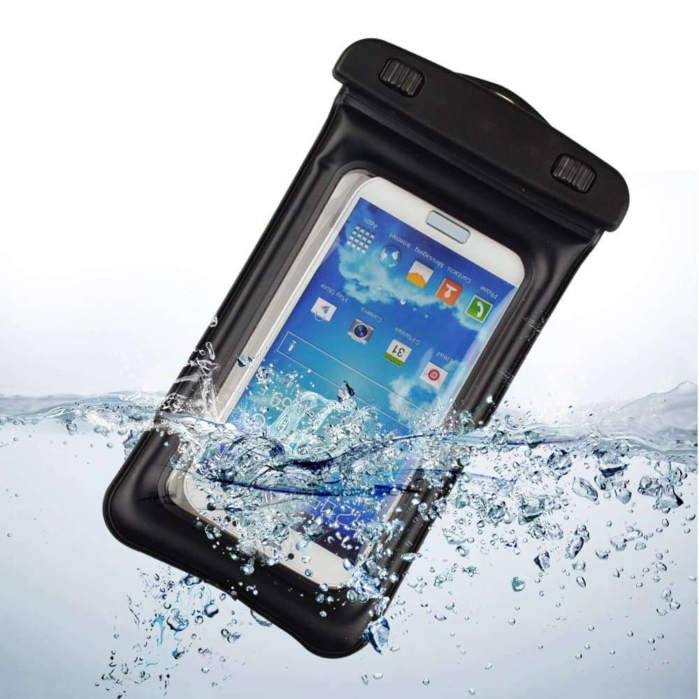 Black Floating Waterproof Cell Phone Case Dry Bag Pouch for Motorola Moto E7, G9 Play, G Pro, E E6s 2020, One Fusion+, G Fast, G8, Edge+ 5