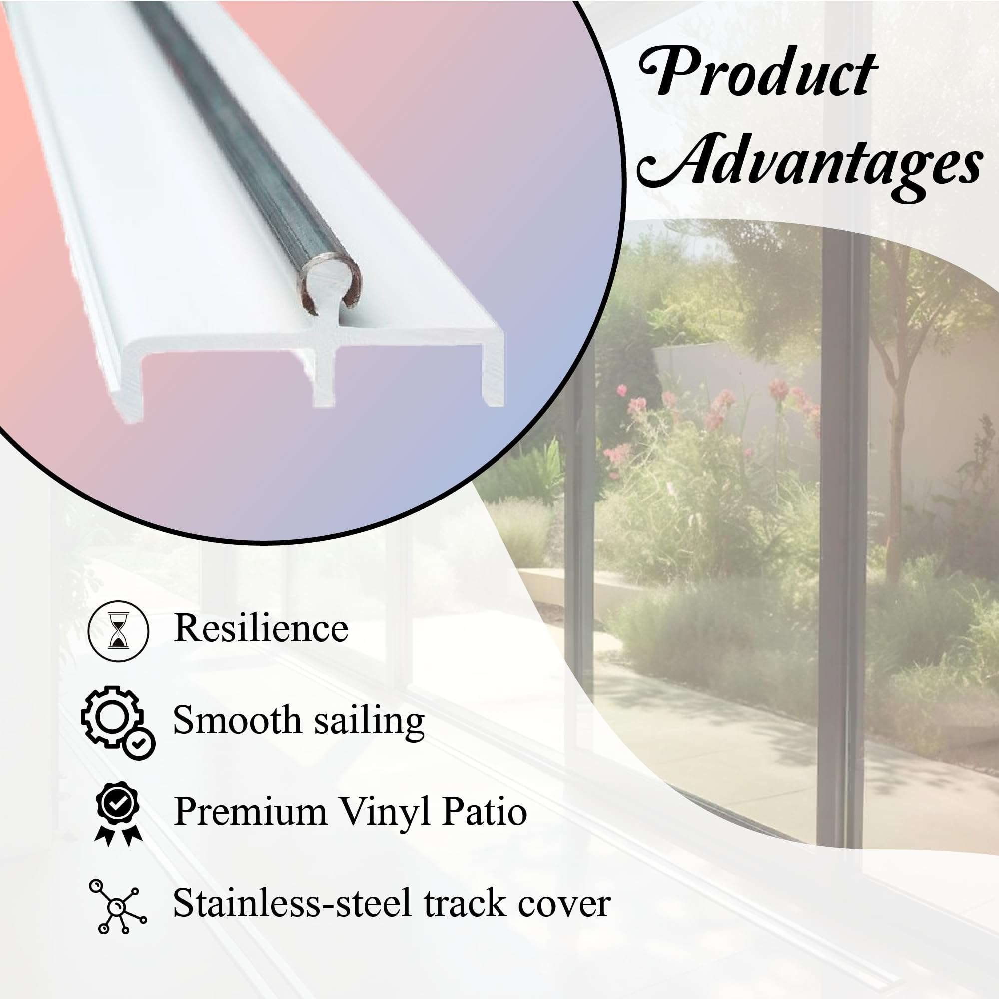 CBW Doors Sliding Doors Double Panel Track (1, 96 Inch) 2