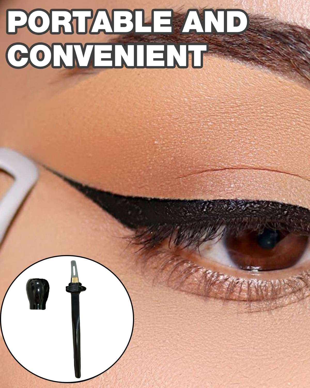 MittiJoy Silicone Eyeliner Brush, Black, Flexible, Easy No-Skip Eyeliner, Perfect for Daily Makeup & Special Occasions, Ideal Gift for Women 6