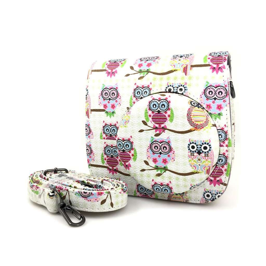 CLOVER 9 in 1 Accessory Bundle Set for Fujifilm Instax Mini 8 9 Camera : Owl Case Bag + Album + Close-up Lens + Color Filter + Sticker Borders + Wall Hang Frame + Film Frame + Corner Sticker (Pink) 2