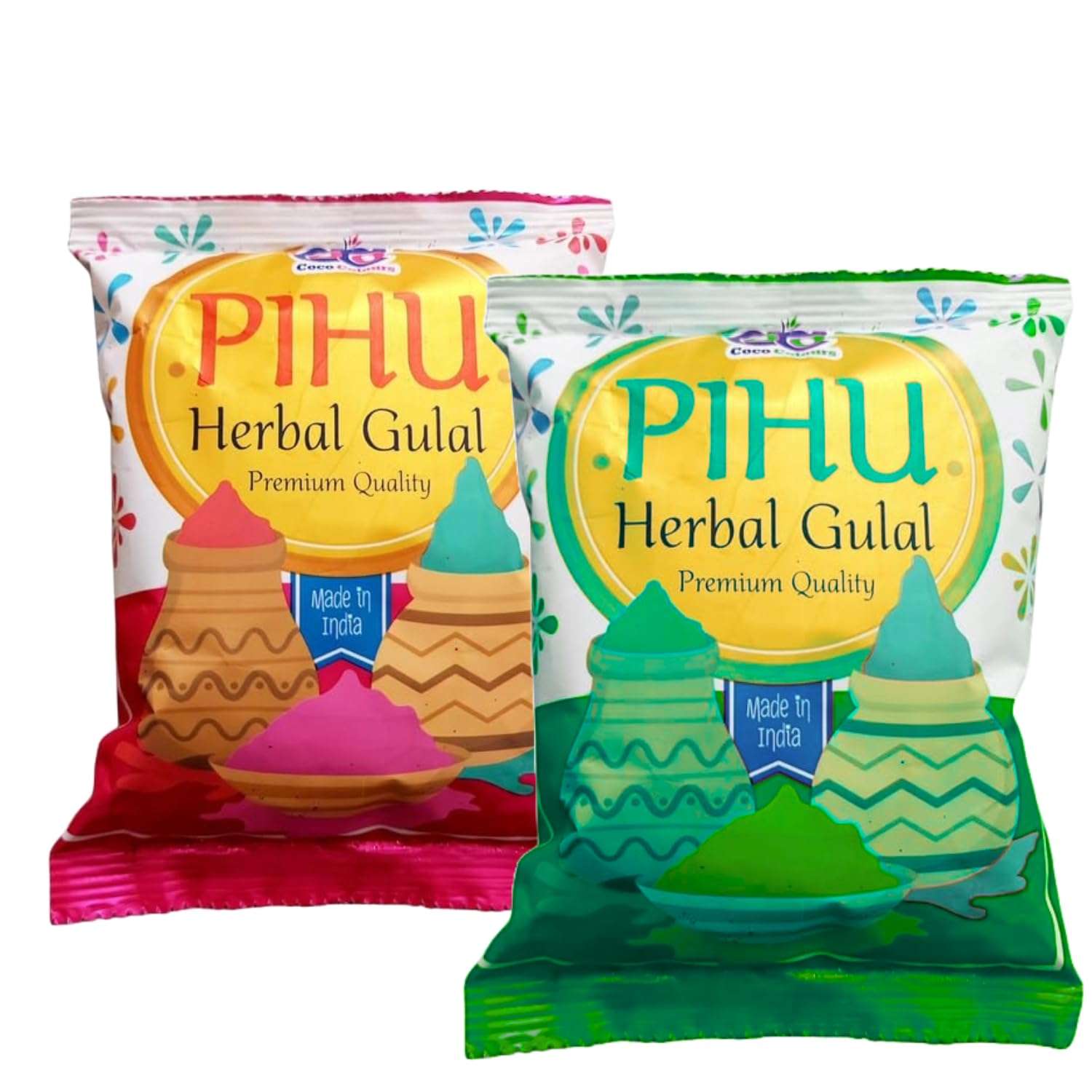 DRYPHON Herbal Gulal Holi Colors Pack of 5 Organic Holi Colours for Holi Celebration | Skin Friendly Natural Gulal for Holi | Non-Toxic, Chemical-Free, Vibrant Long-Lasting Colors 4