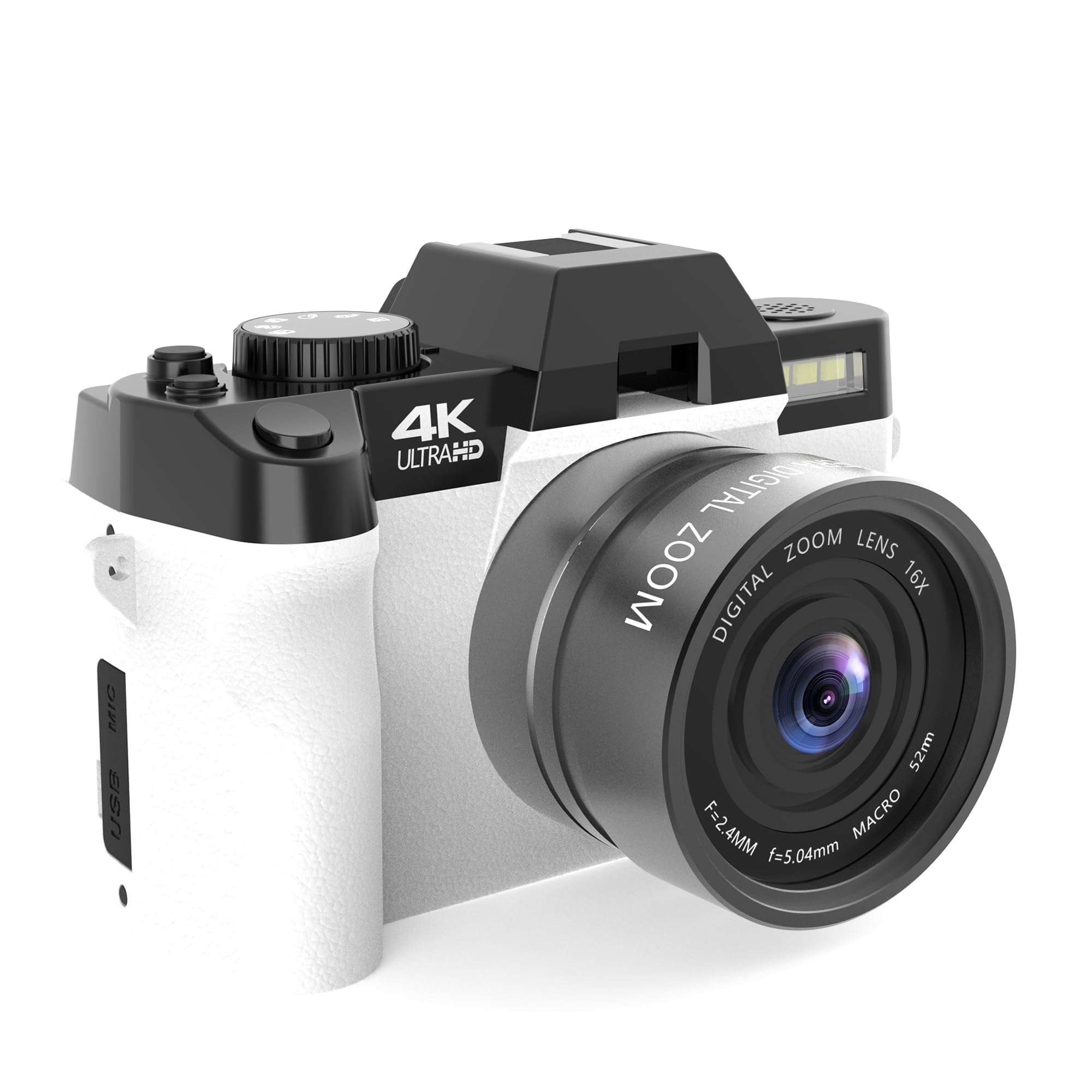 Mo 4K Digital Cameras for Photography MO-S100P-WMDPT-WH-2502 1