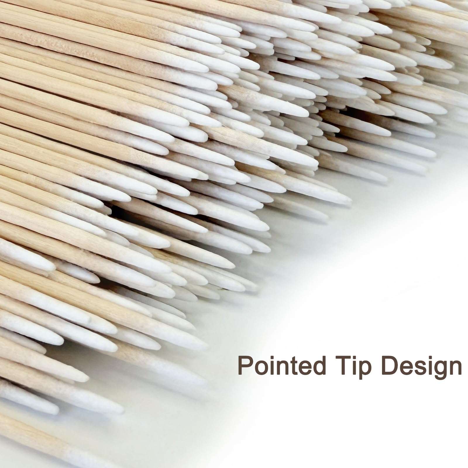 Egaageoi 600 Pcs Microblading Cotton Swabs - 4-Inch Pointed Cotton Swabs with Wood Sticks, Ideal for Nail Care and Manicure, Eyebrow Shaping, Personal Grooming, Makeup Application, and Tight Spaces 3