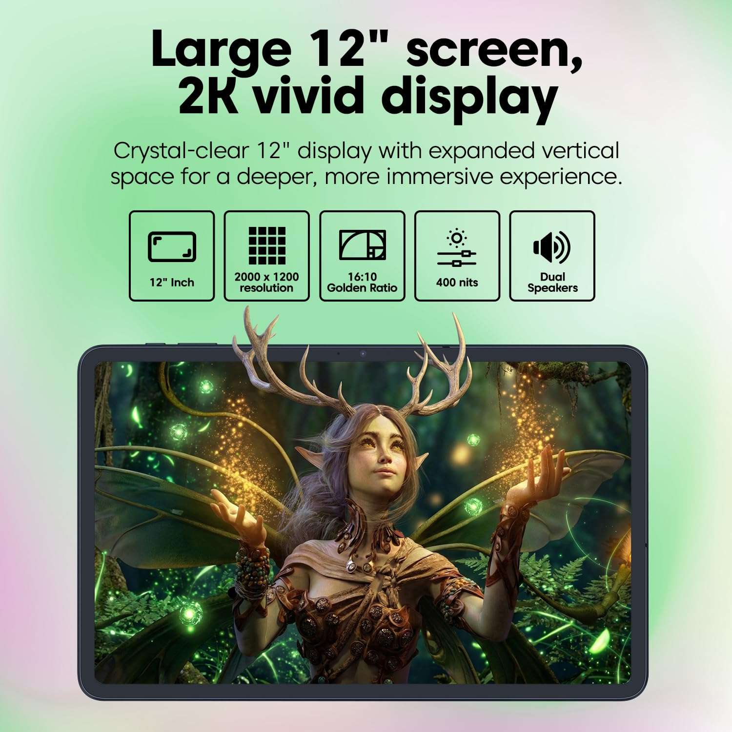 Fusion5 2026 Version 12" 2K Display Windows 11 Tablet PC 12 inch Windows Tablet Computer, Built-in Fan, Fast Charging, Metallic Tablet PC 4