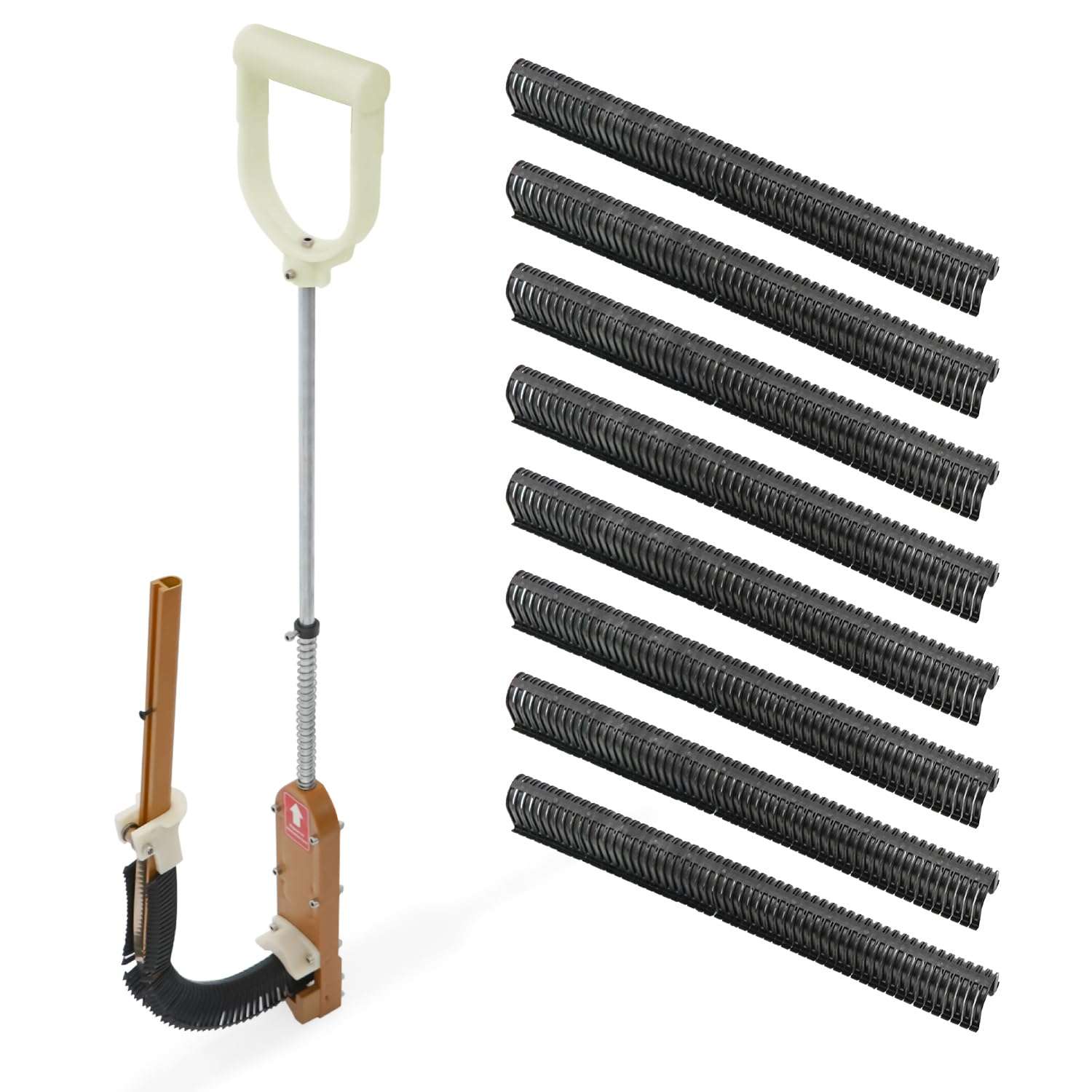 MOOFI Foamboard PEX Stapler, Stand Up Manual Stapler for Wood and Foam Board, 1-1/2″ Staples for 1″ and 2″ Foamboard,1100 Pcs Foamboard Staples 1