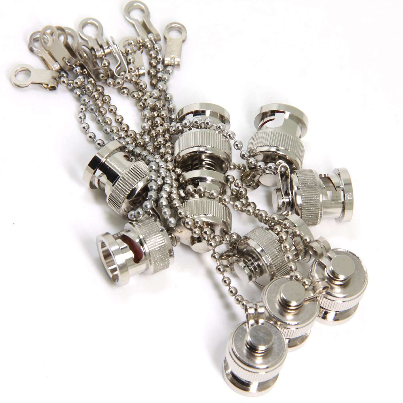 Ancable 10-Pack BNC Female Protective Water Dust Cap Cover with Chain for RF Coaxial Adapter 1