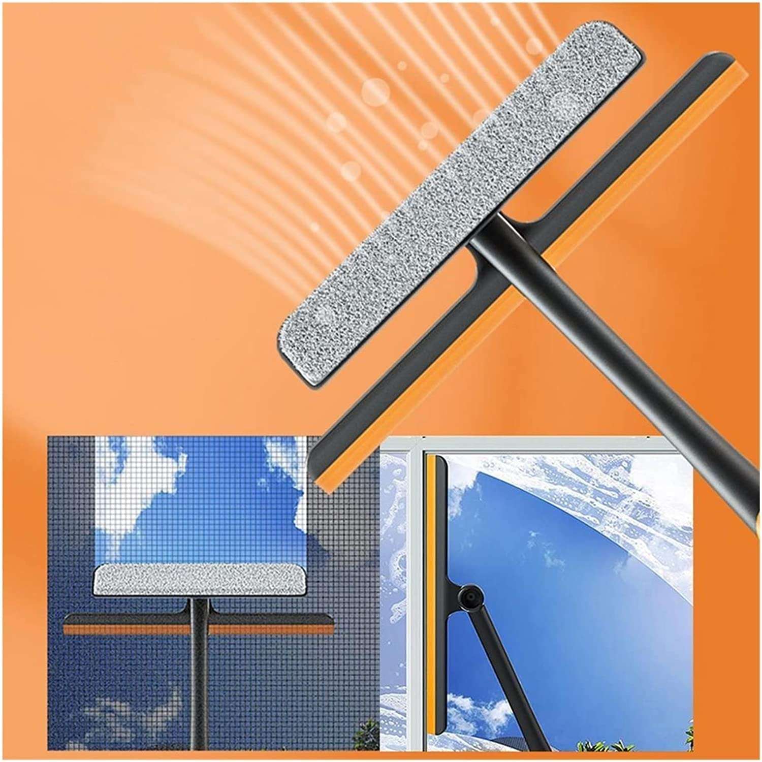 ISHNAA 3 in 1 Glass Cleaner wiper cum mop for Office, house, Car Window, Mirror, Glass, Floor and many more uses 5