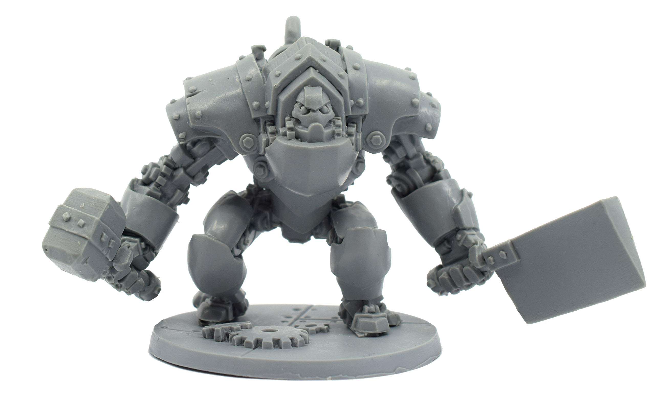 Stonehaven Miniatures Gnomish Titan Miniature Figure, 100% Urethane Resin - 63mm Tall - (for 28mm Scale Table Top War Games) - Made in USA 1