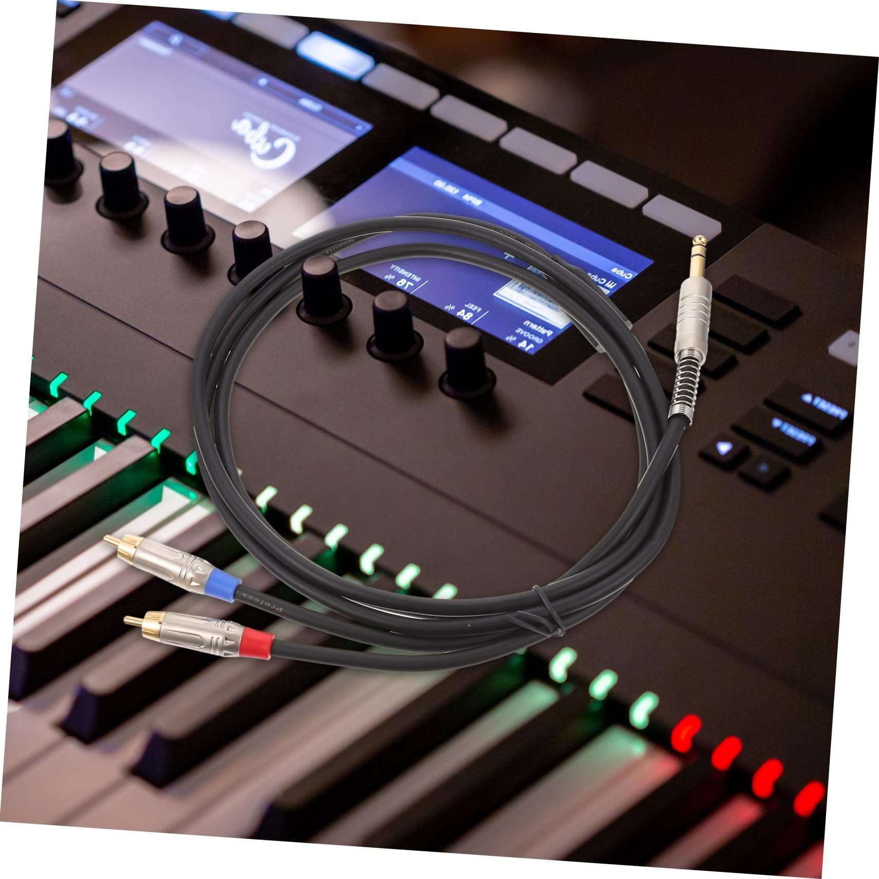 Mikikit 1 Meter Stereo Male to Adapter Cable Audio Transferring Cord for Home Theater Car Audio and Headphone 5