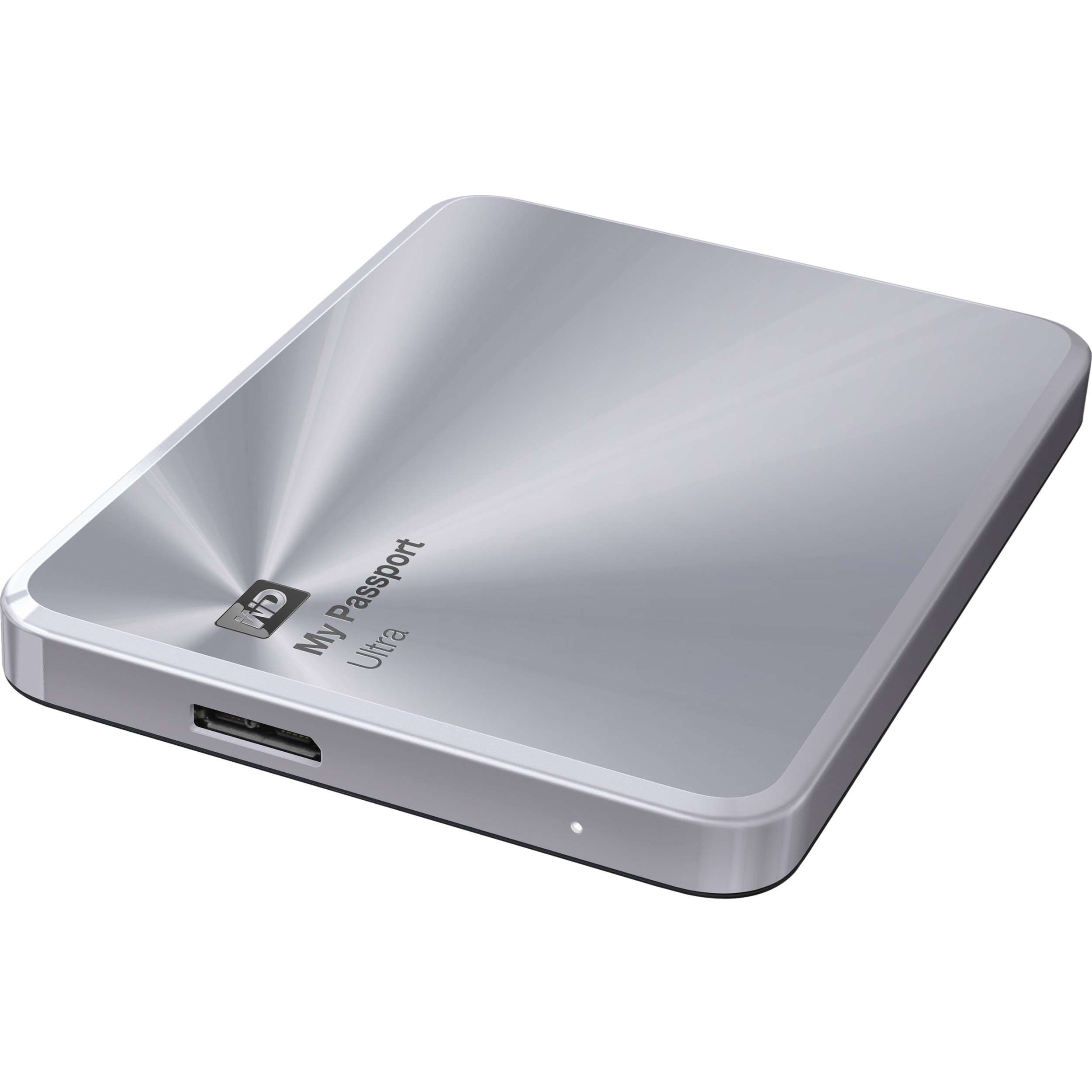 WD 1TB Silver My Passport Ultra Metal Edition Portable External Hard Drive - USB 3.0 - WDBTYH0010BSL-NESN 1