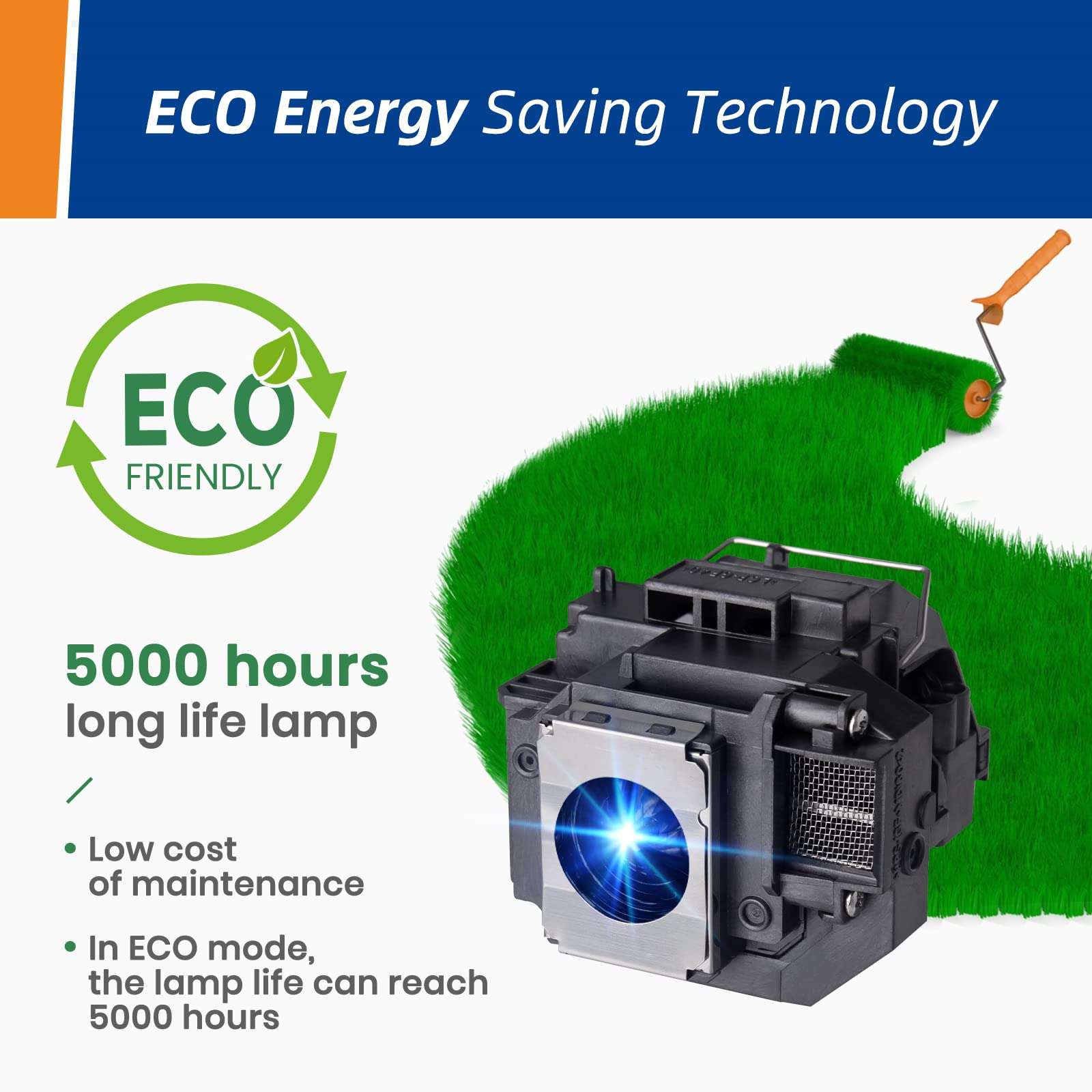 Woprolight EPSON ELP54 Replacement Projector Lamp for Epson Cinema 705HD S7 S9 X9 S8 X7 EX31 EX51 EX71 EX5200 EX7200 EX3200 S10 H310A H311A H331A H368A H369A H376A Projectors 4